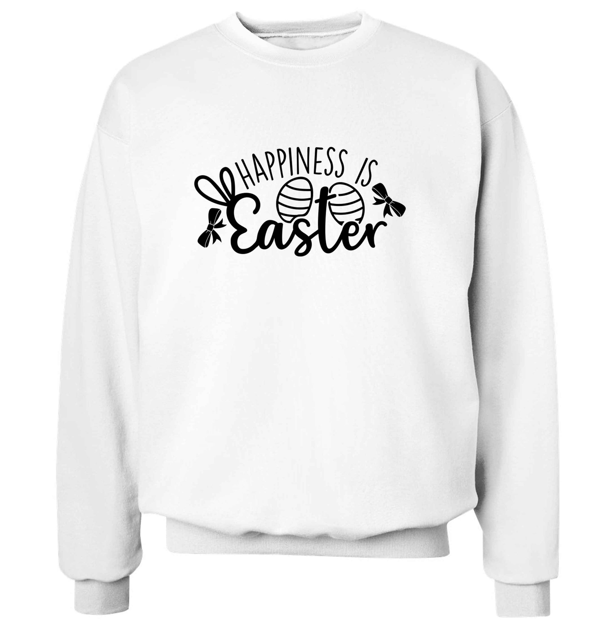 Happiness is easter adult's unisex white sweater 2XL