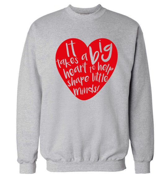It takes a big heart to help teach little minds Adult's unisex grey Sweater 2XL