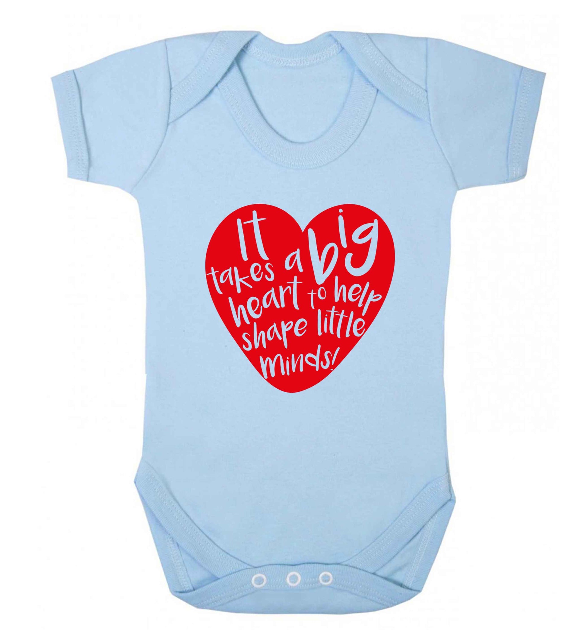 It takes a big heart to help shape little minds baby vest pale blue 18-24 months