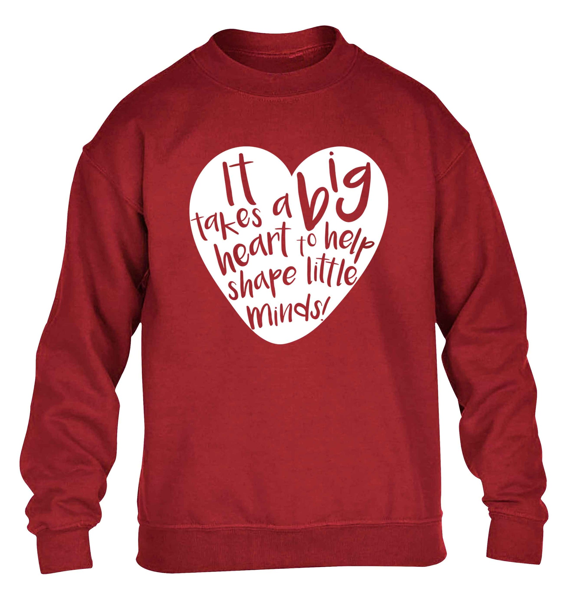 It takes a big heart to help shape little minds children's grey sweater 12-13 Years