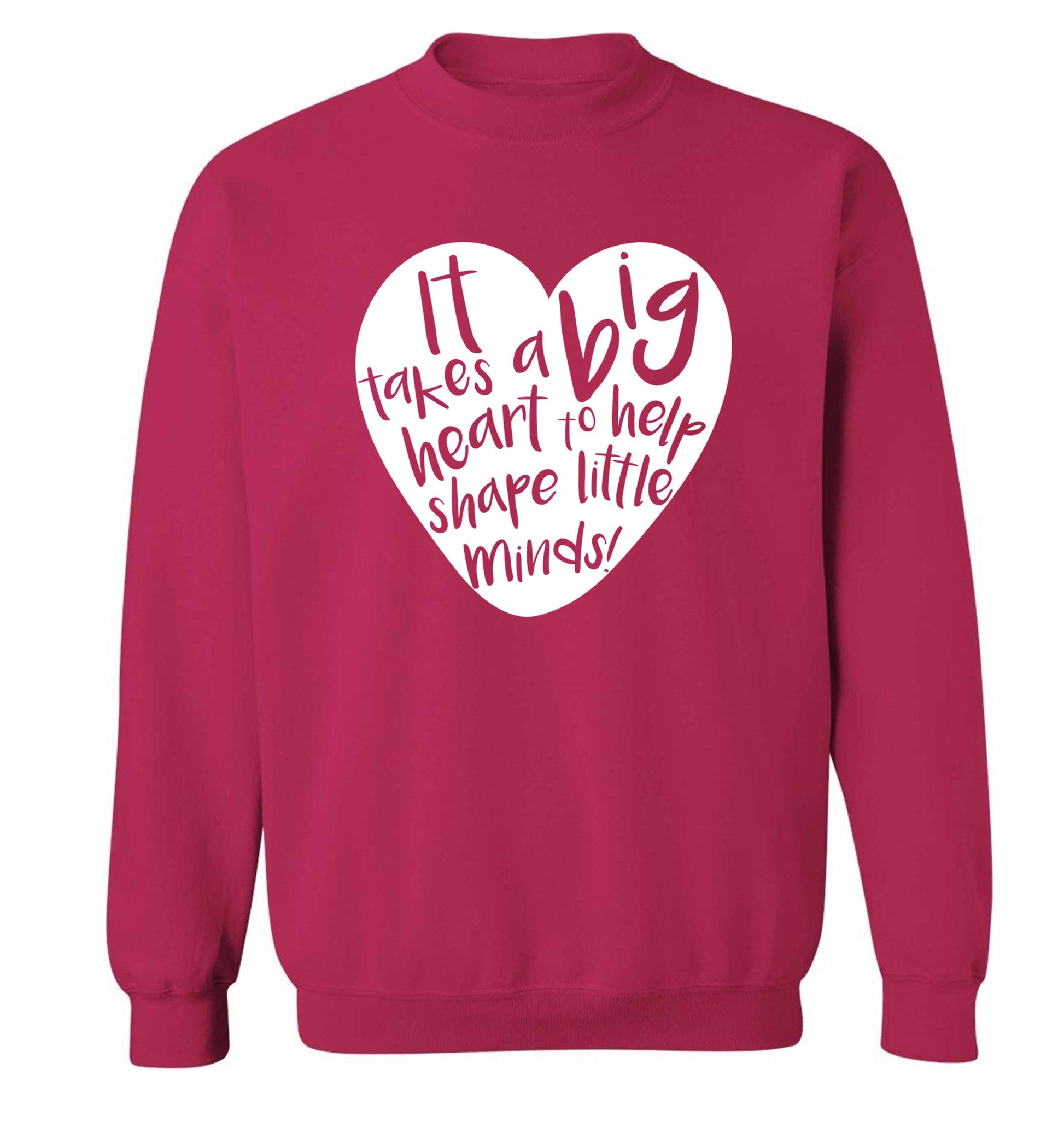 It takes a big heart to help shape little minds adult's unisex pink sweater 2XL