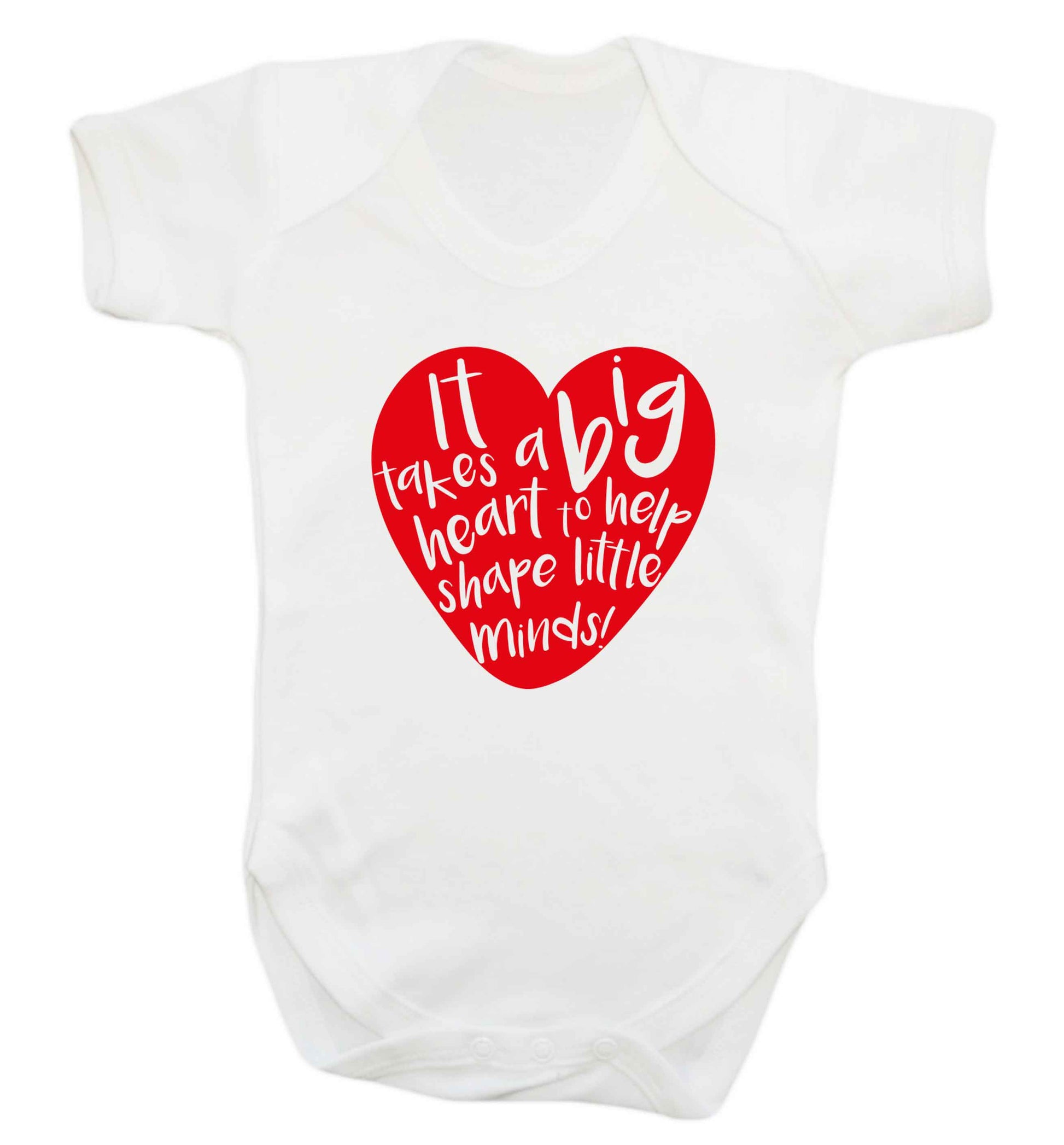 It takes a big heart to help shape little minds baby vest white 18-24 months