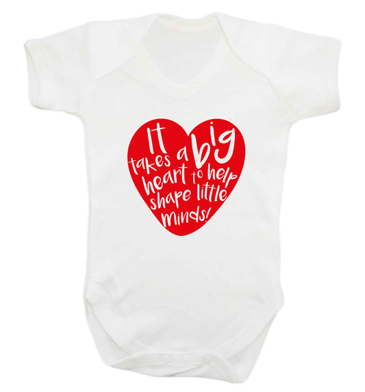 It takes a big heart to help shape little minds baby vest white 18-24 months