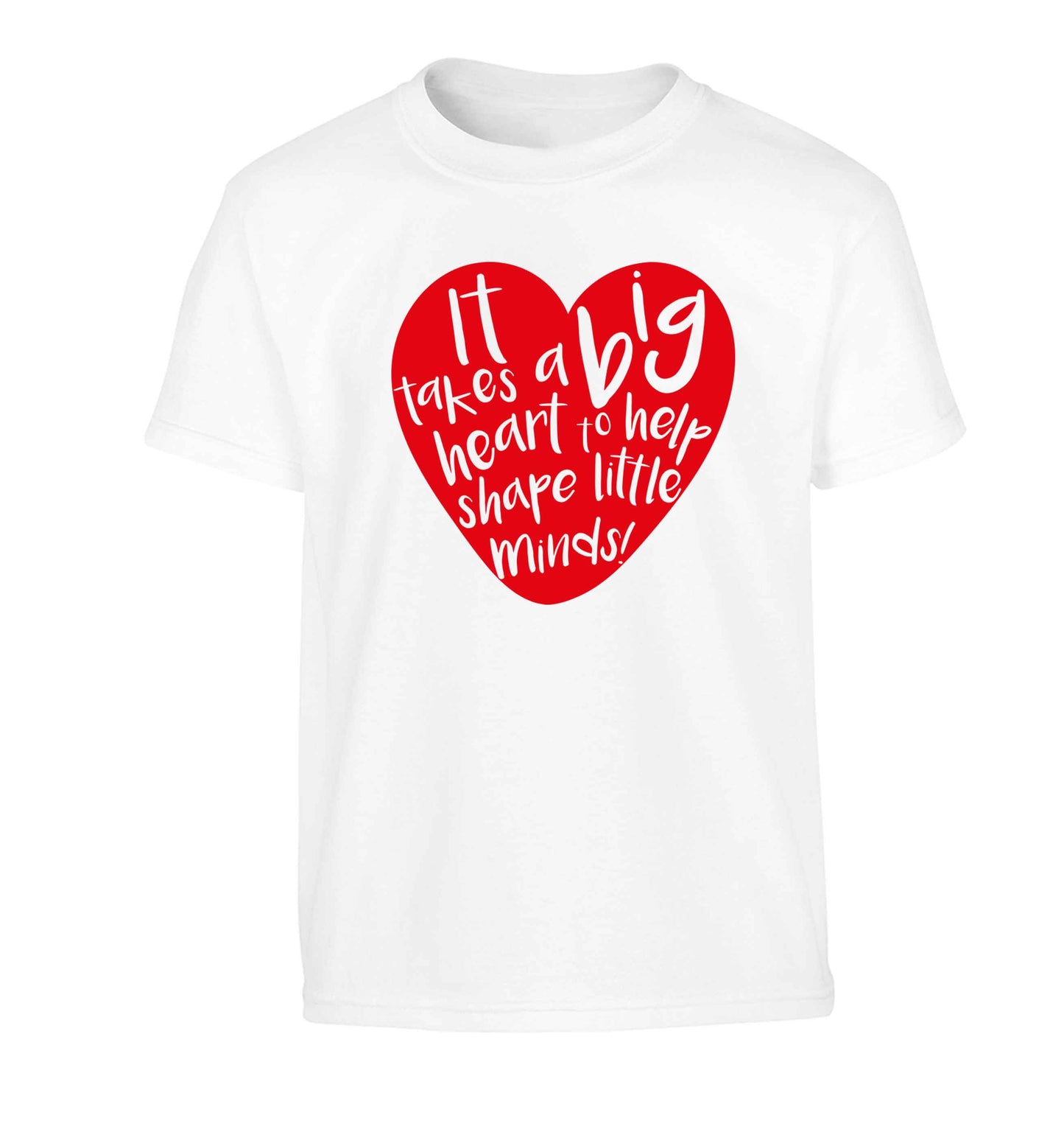 It takes a big heart to help shape little minds Children's white Tshirt 12-13 Years