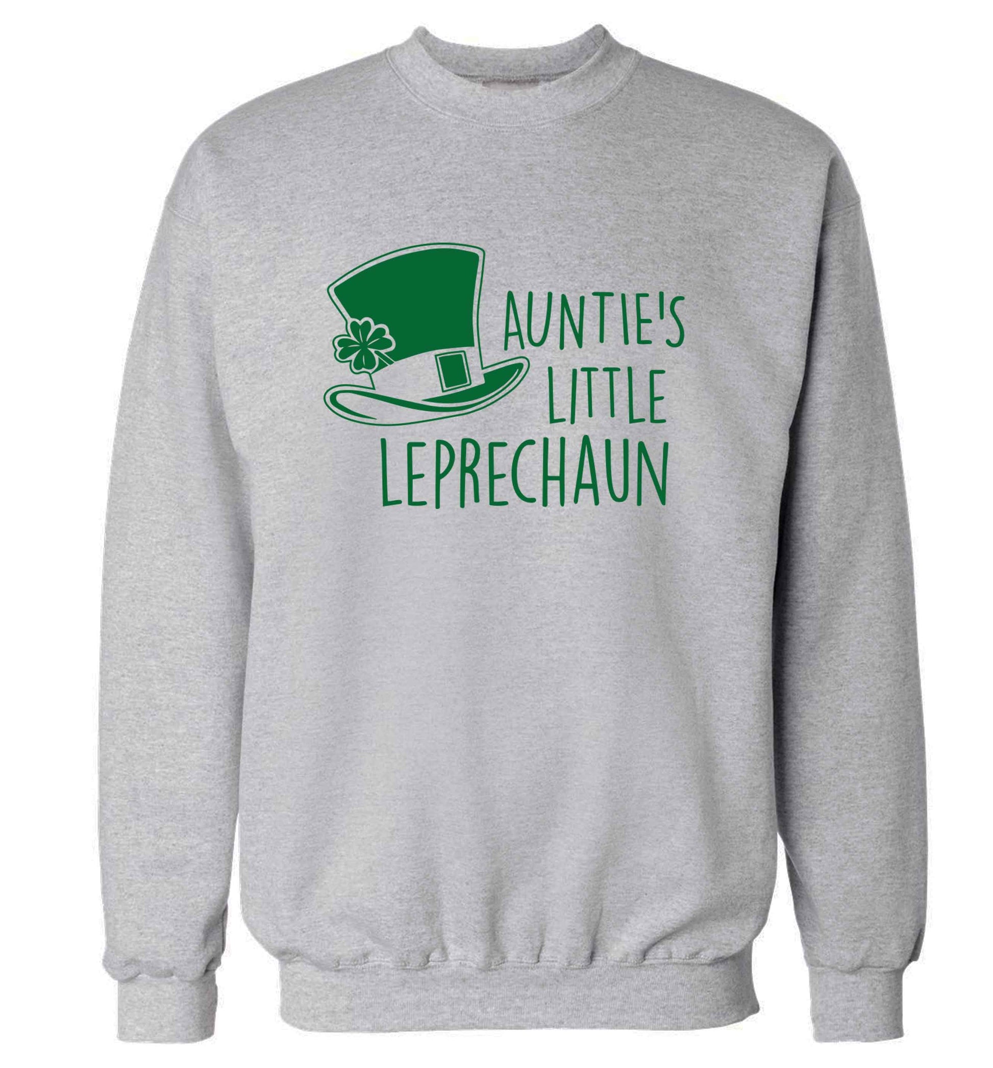 Auntie's little leprechaun adult's unisex grey sweater 2XL