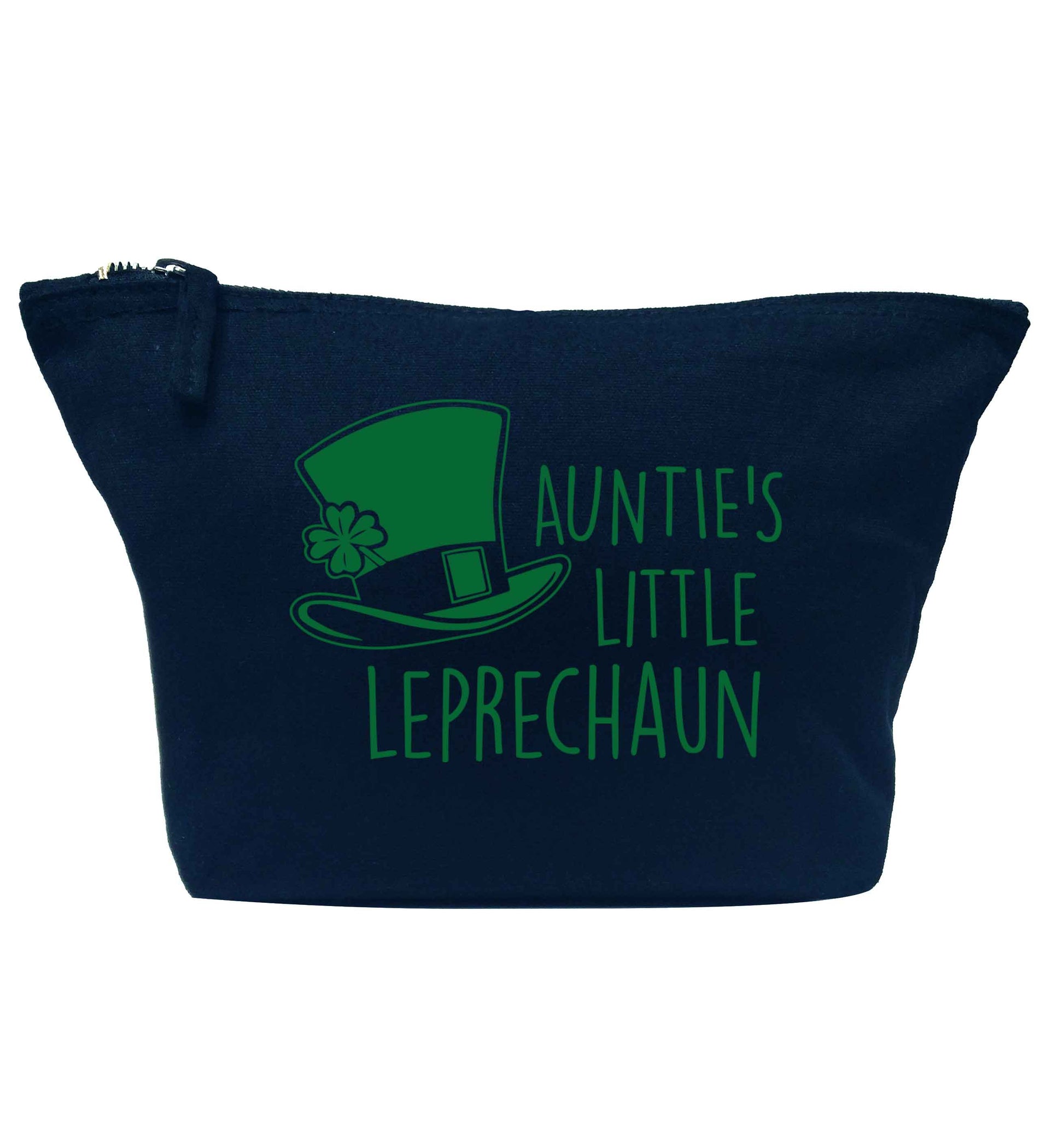 Auntie's little leprechaun navy makeup bag