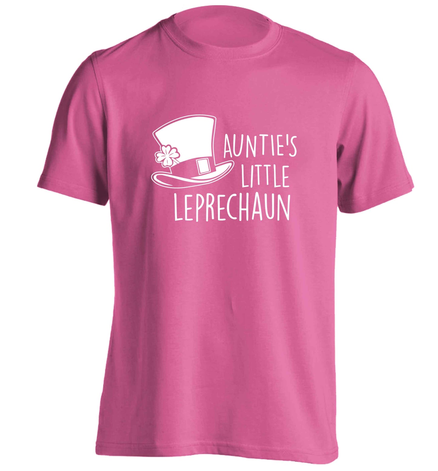 Auntie's little leprechaun adults unisex pink Tshirt 2XL