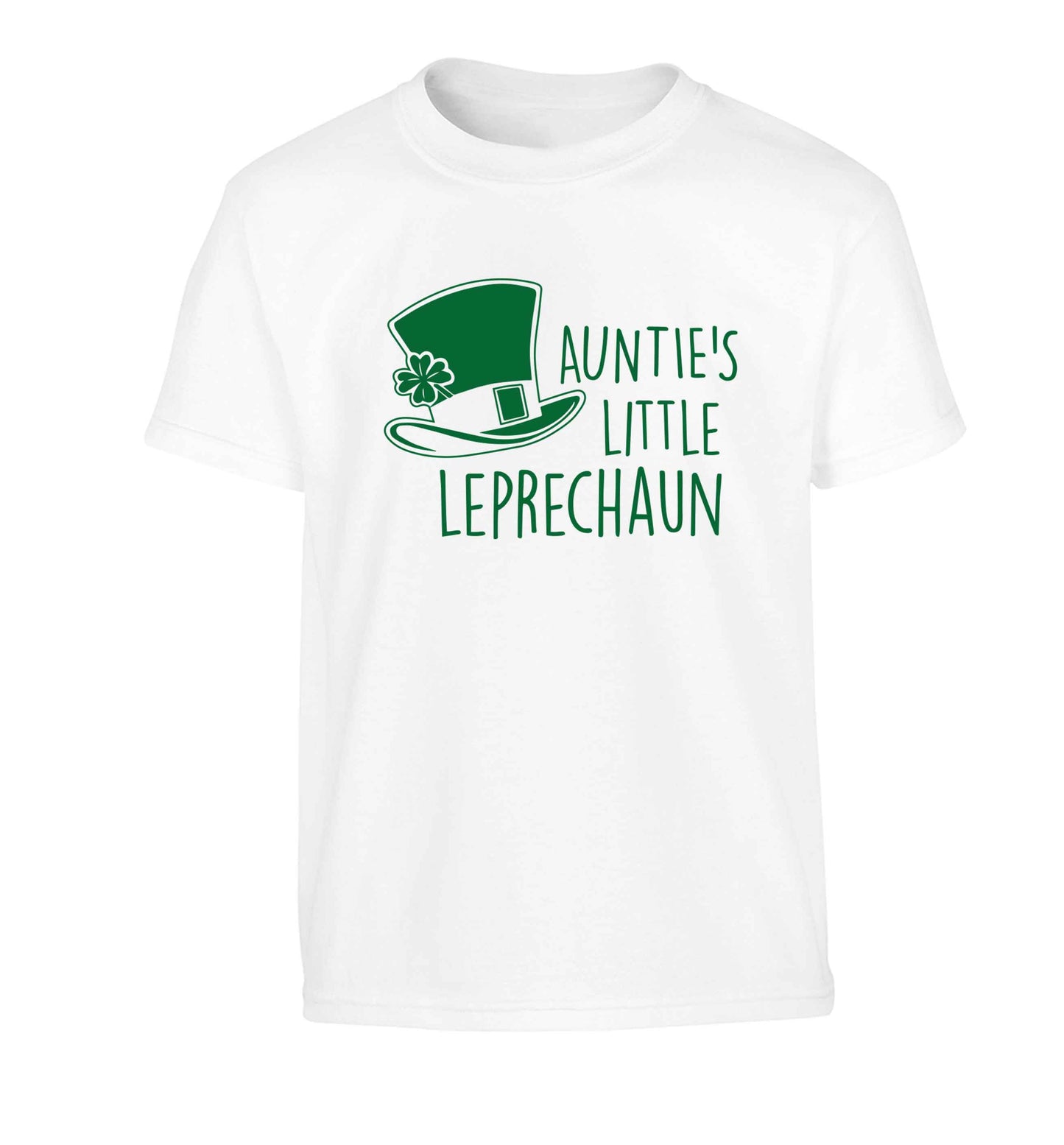 Auntie's little leprechaun Children's white Tshirt 12-13 Years