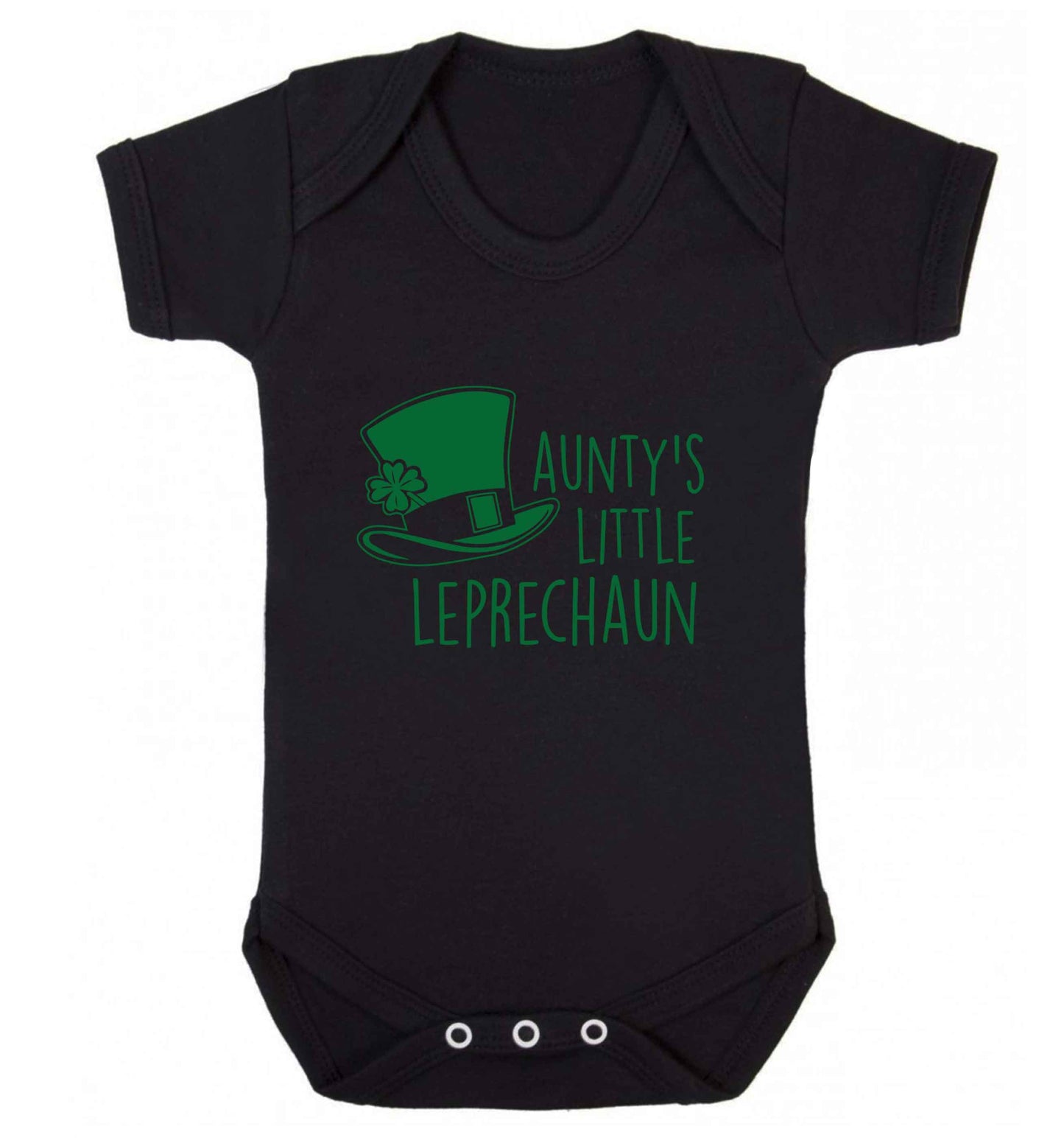 Aunty's little leprechaun baby vest black 18-24 months