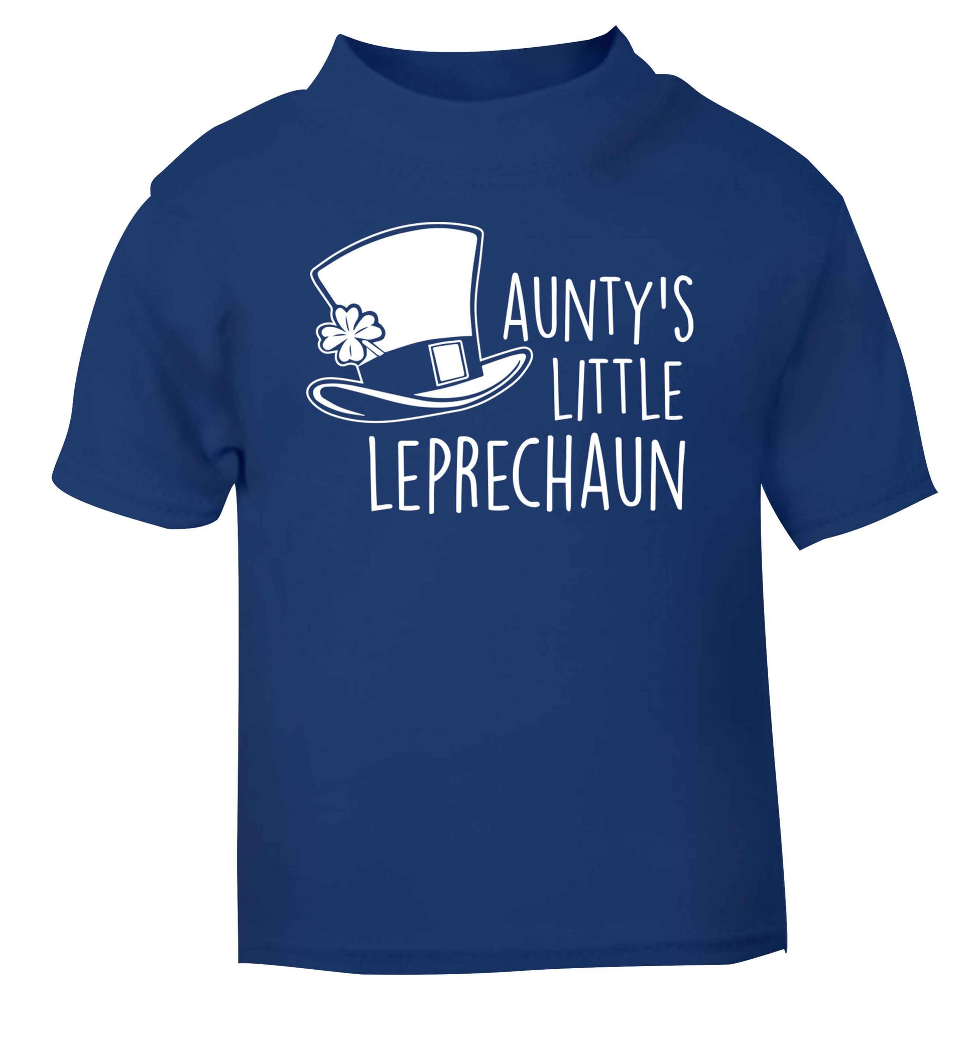 Aunty's little leprechaun blue baby toddler Tshirt 2 Years