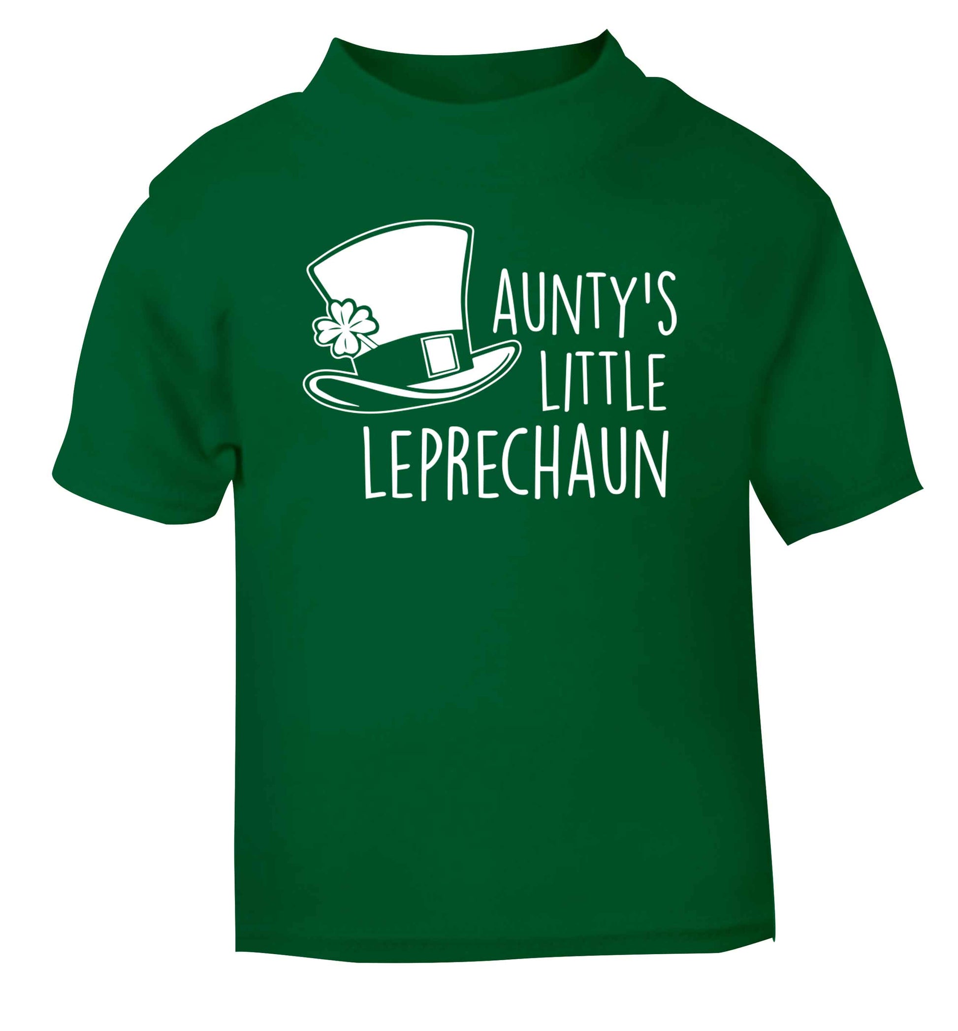 Aunty's little leprechaun green baby toddler Tshirt 2 Years