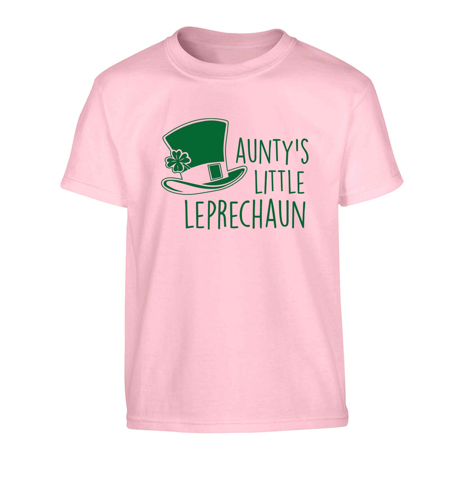 Aunty's little leprechaun Children's light pink Tshirt 12-13 Years