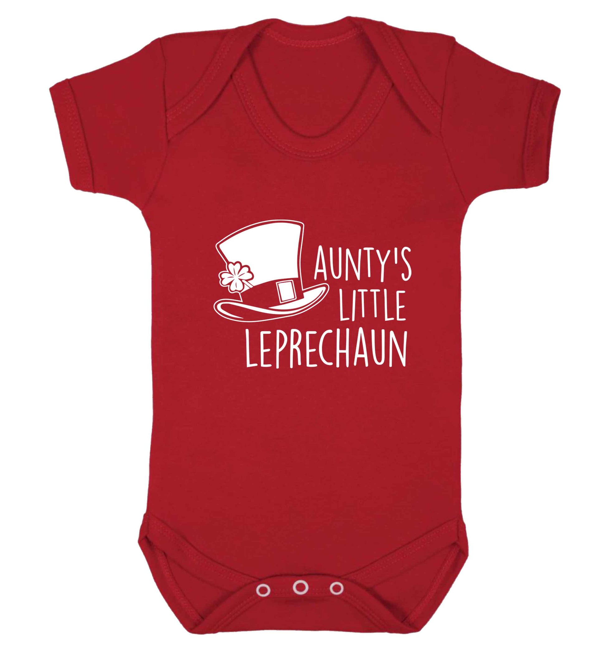 Aunty's little leprechaun baby vest red 18-24 months