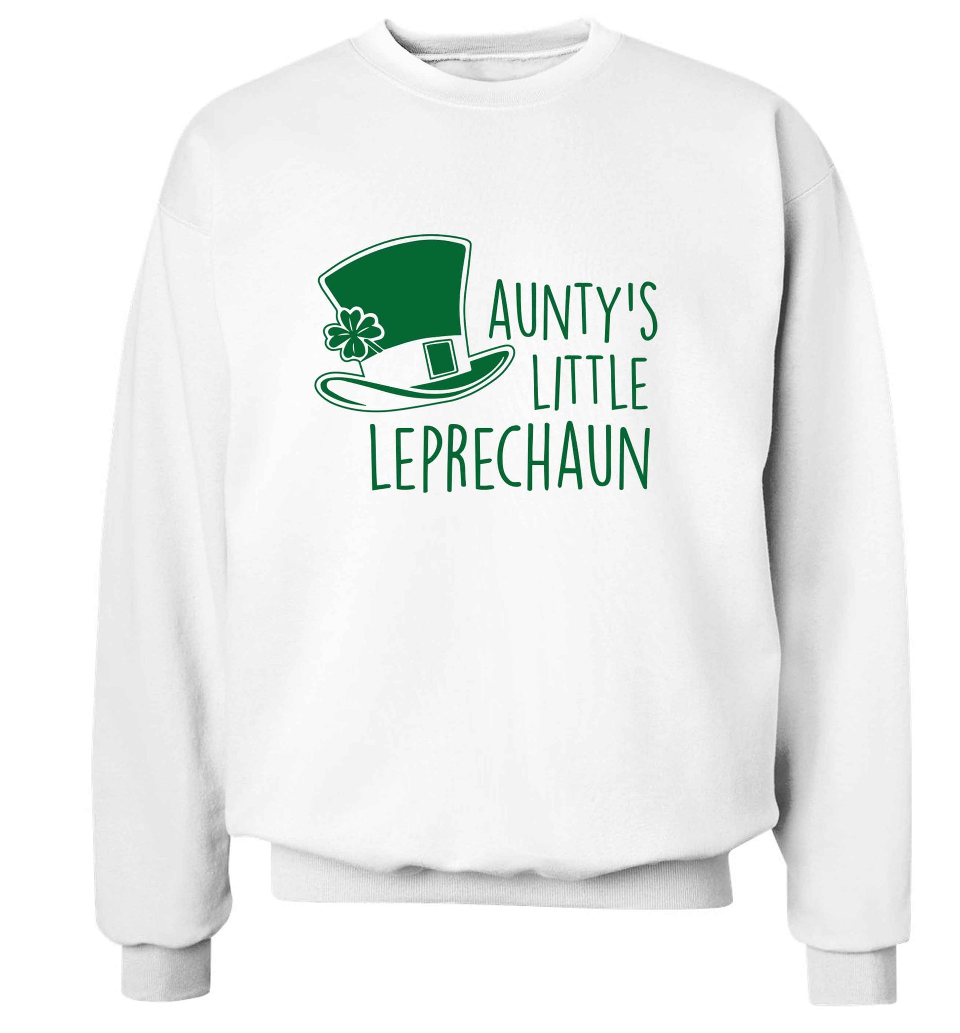 Aunty's little leprechaun adult's unisex white sweater 2XL