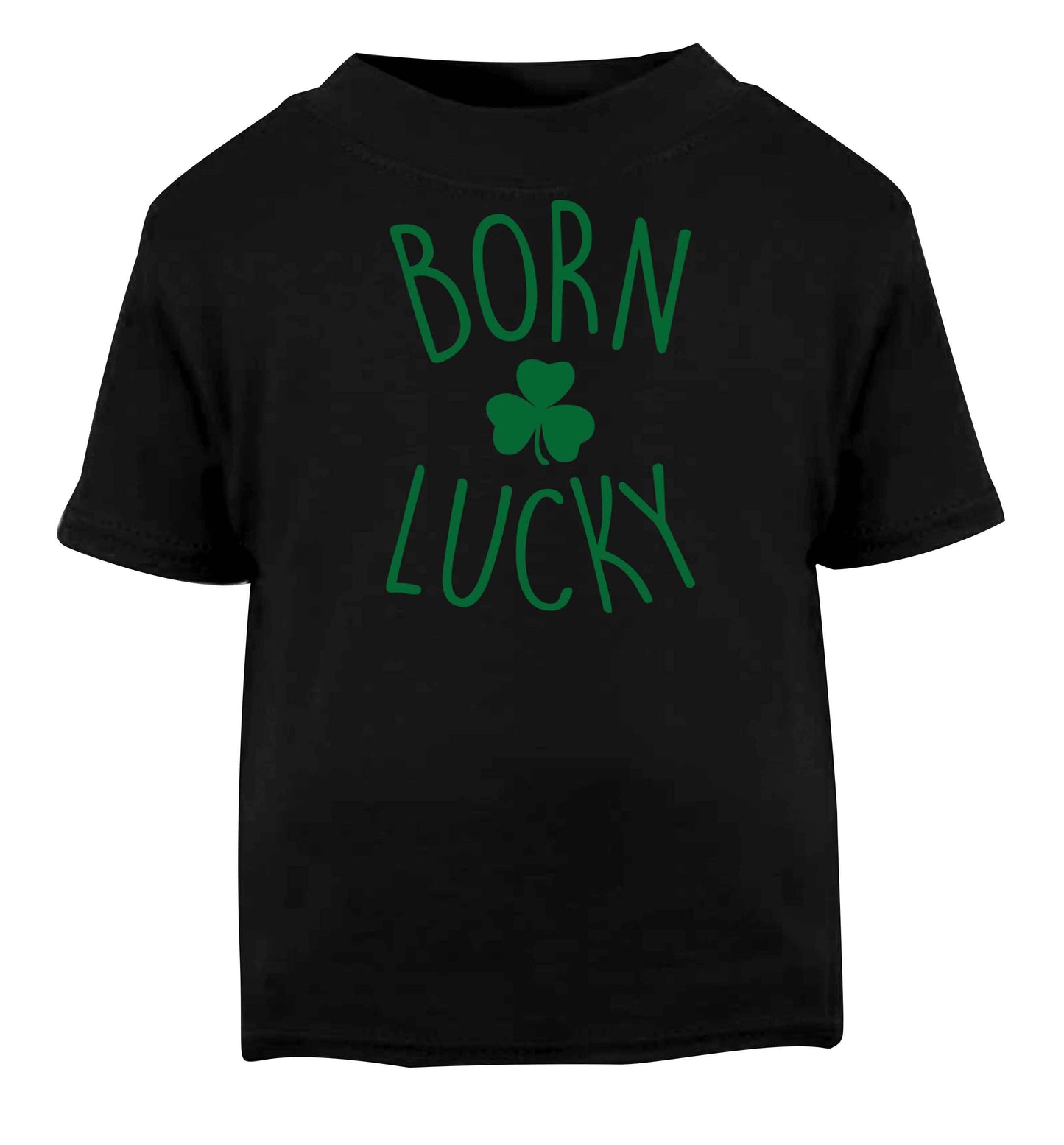 Born Lucky Black baby toddler Tshirt 2 years
