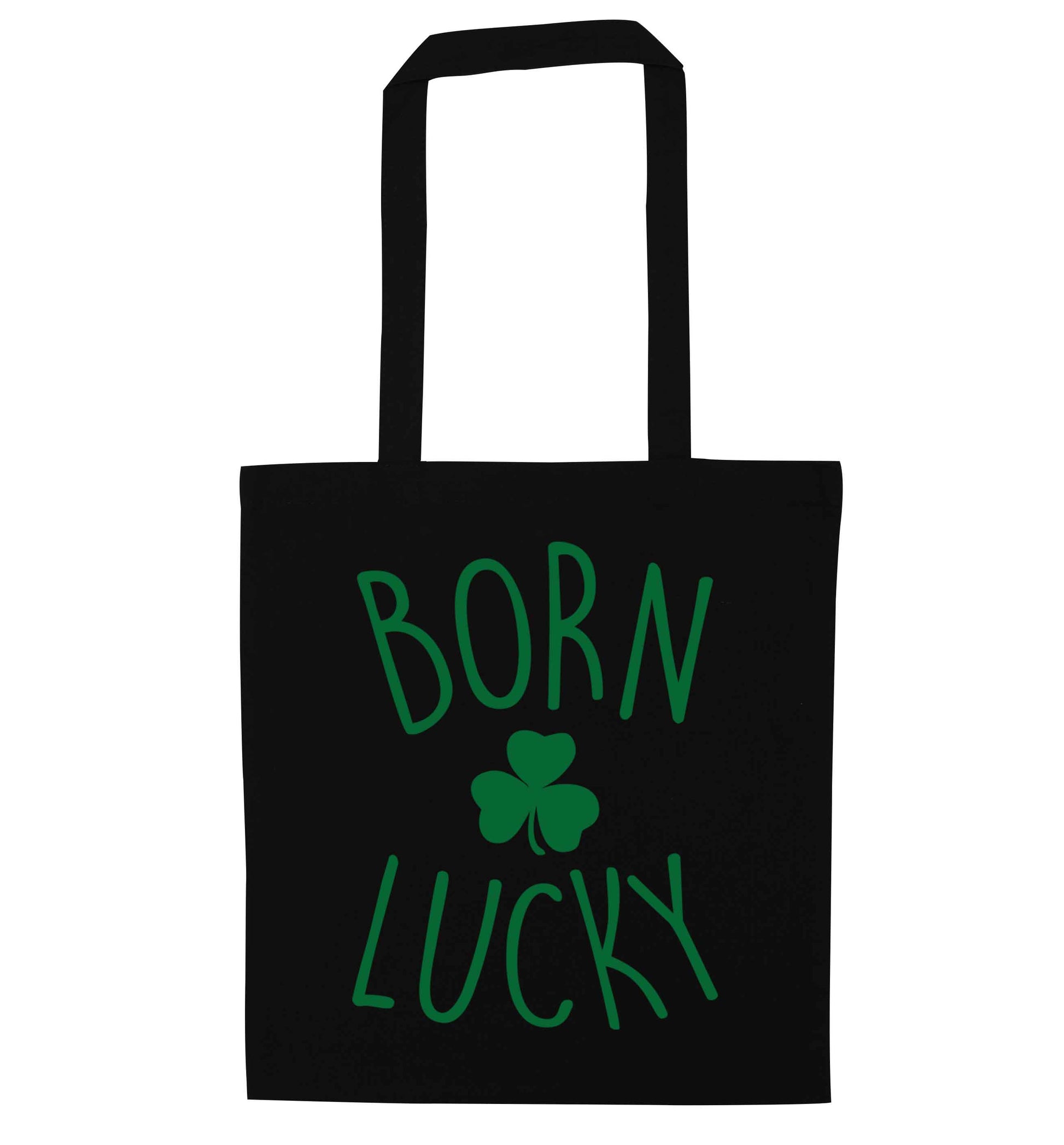  Born Lucky black tote bag