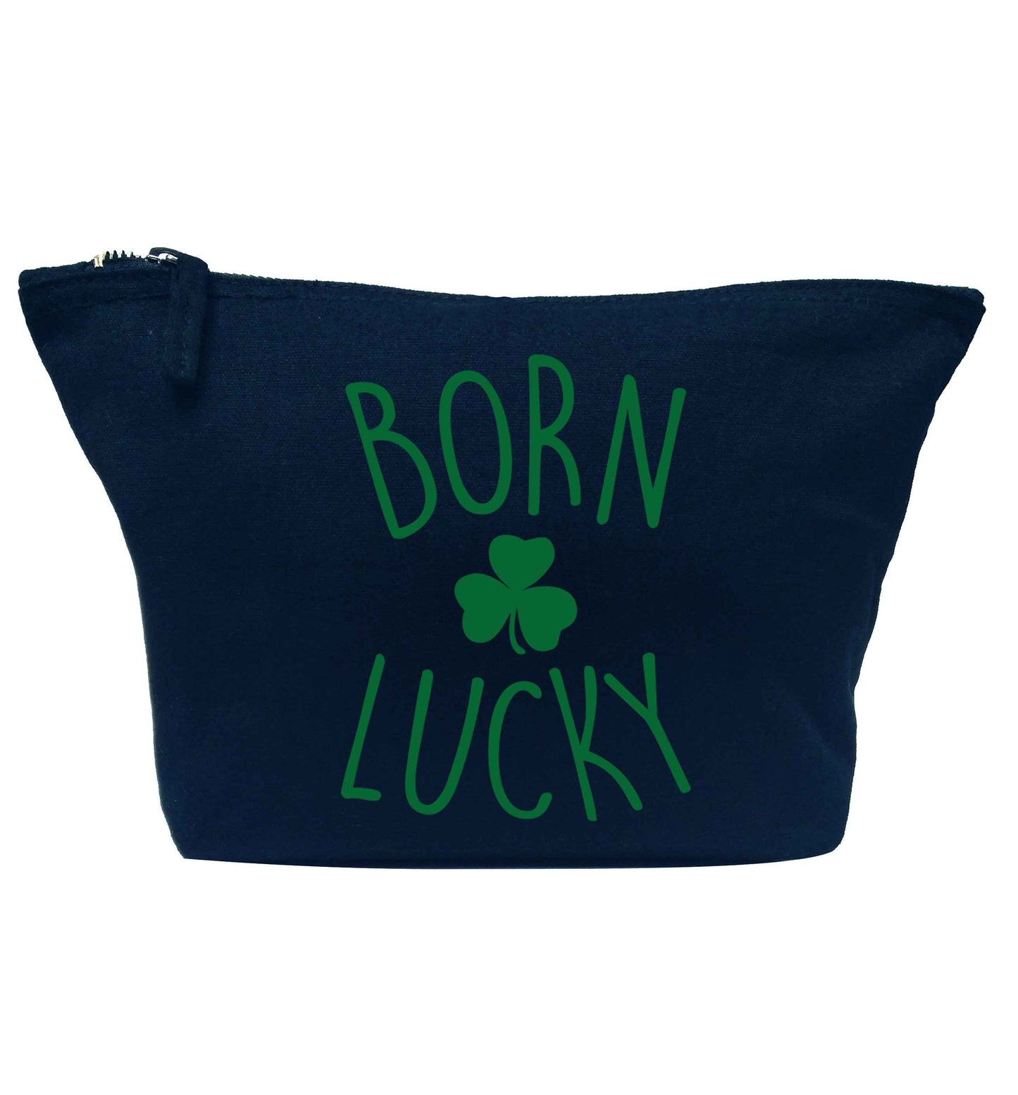  Born Lucky navy makeup bag