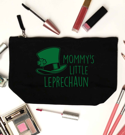 Mommy's little leprechaun black makeup bag