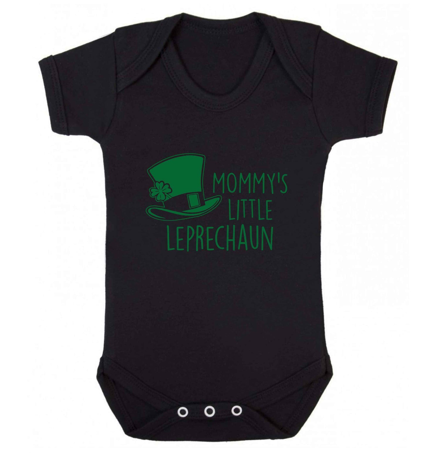 Mommy's little leprechaun baby vest black 18-24 months