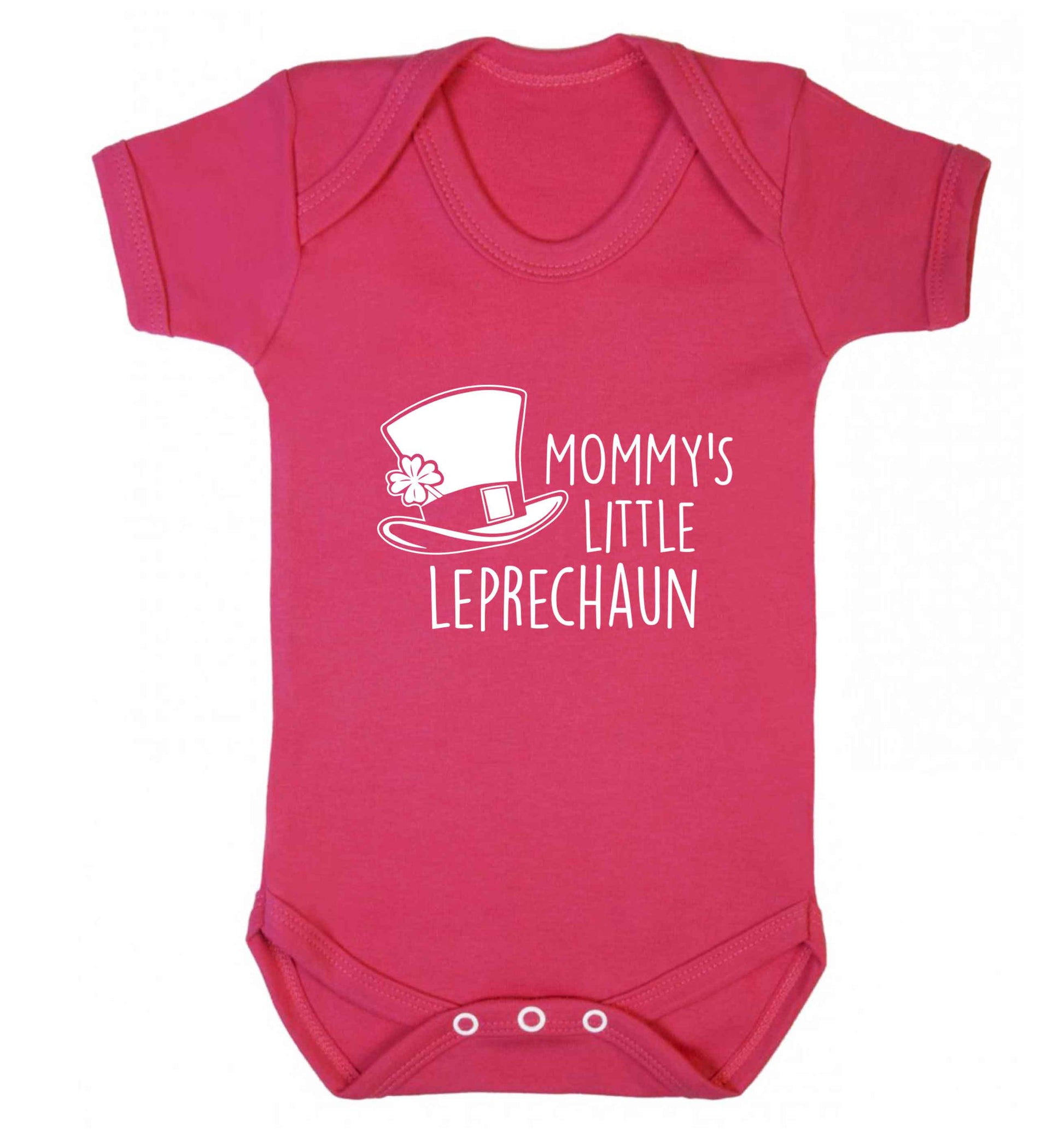Mommy's little leprechaun baby vest dark pink 18-24 months