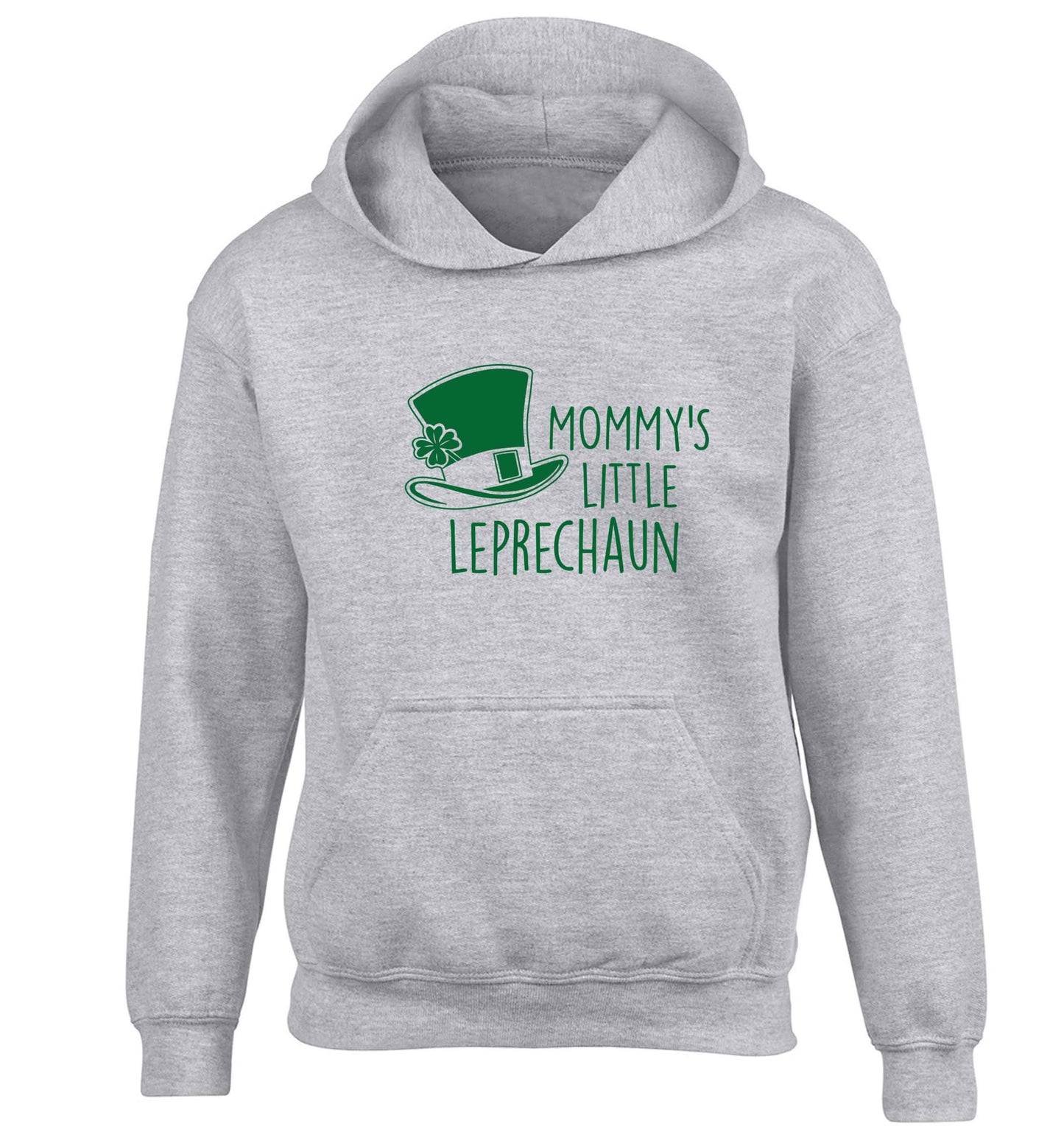 Mommy's little leprechaun children's grey hoodie 12-13 Years
