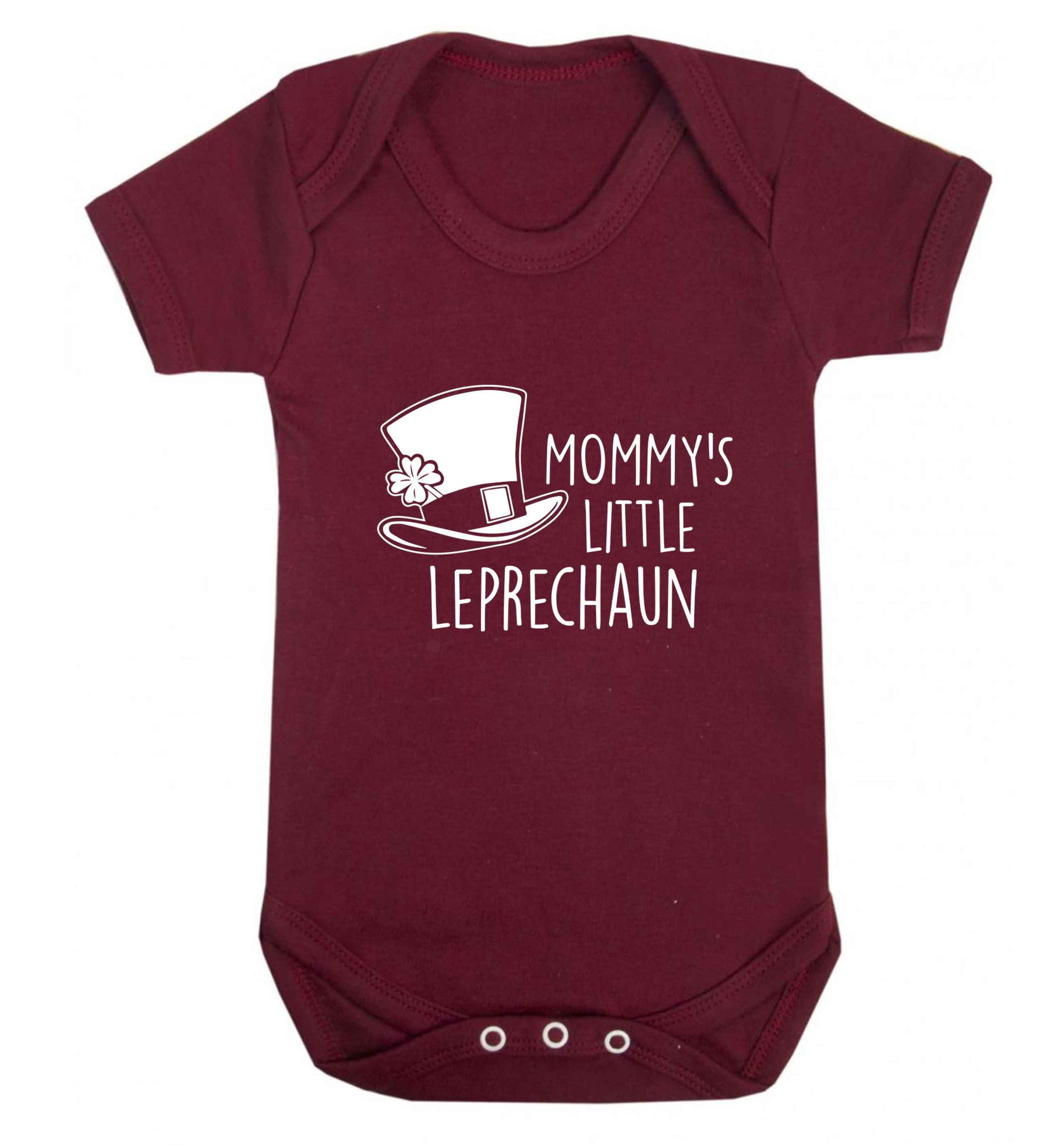 Mommy's little leprechaun baby vest maroon 18-24 months