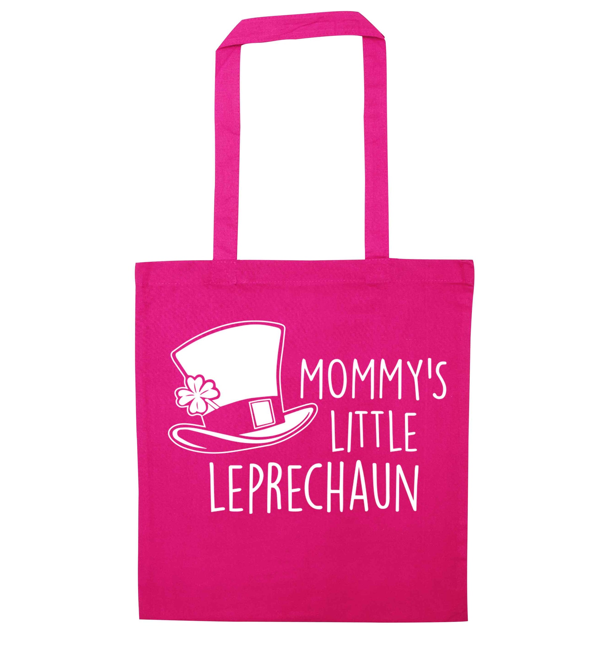 Mommy's little leprechaun pink tote bag