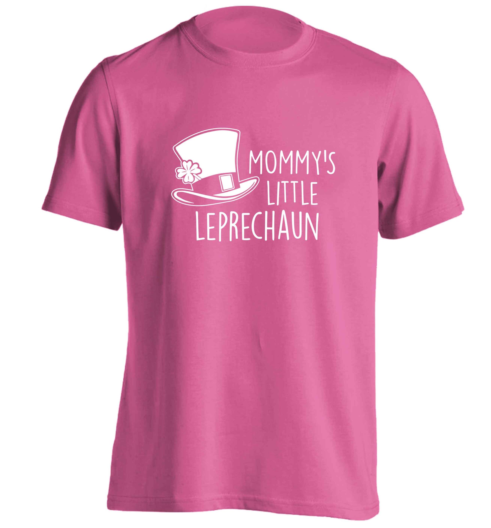 Mommy's little leprechaun adults unisex pink Tshirt 2XL