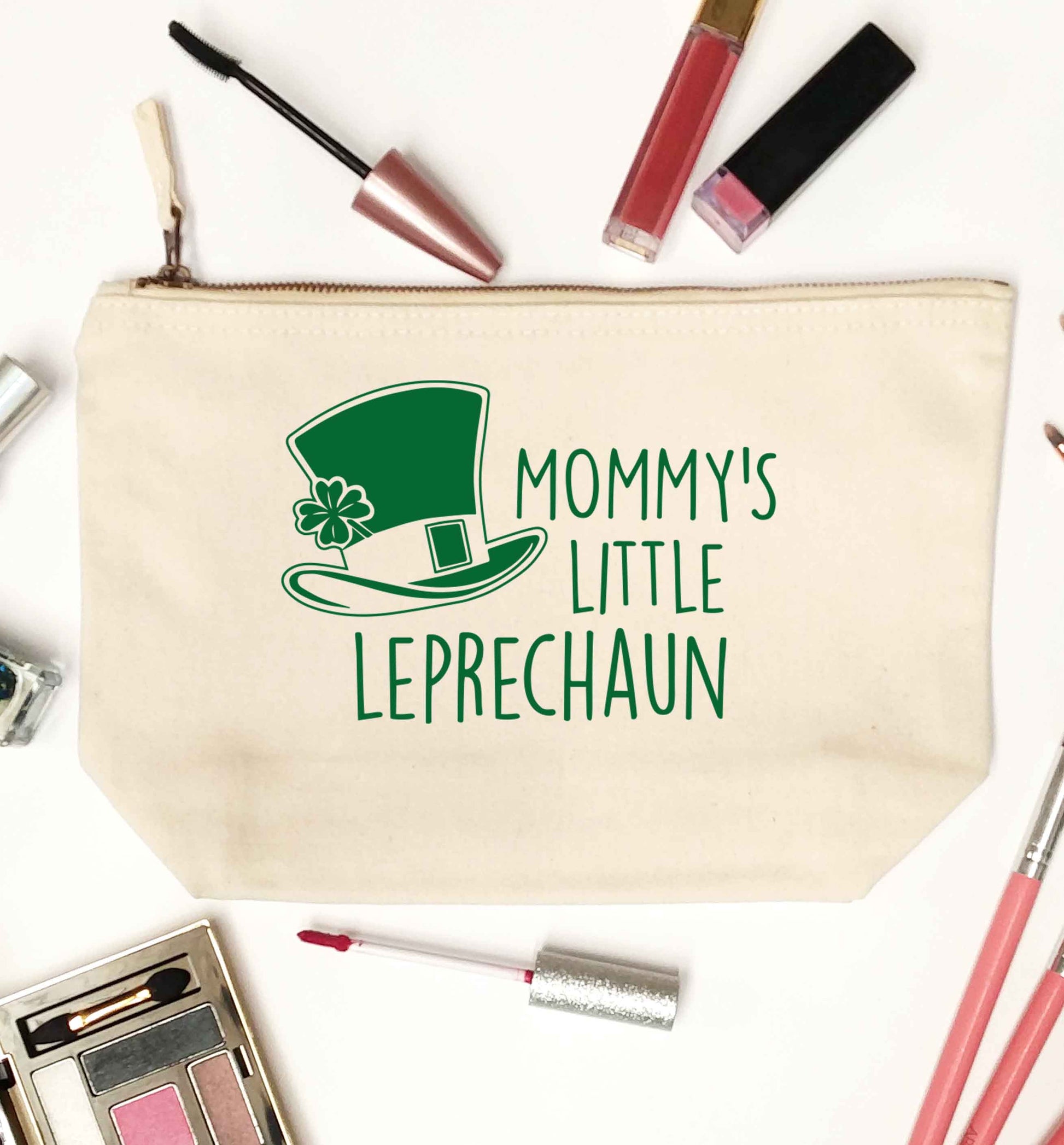 Mommy's little leprechaun natural makeup bag