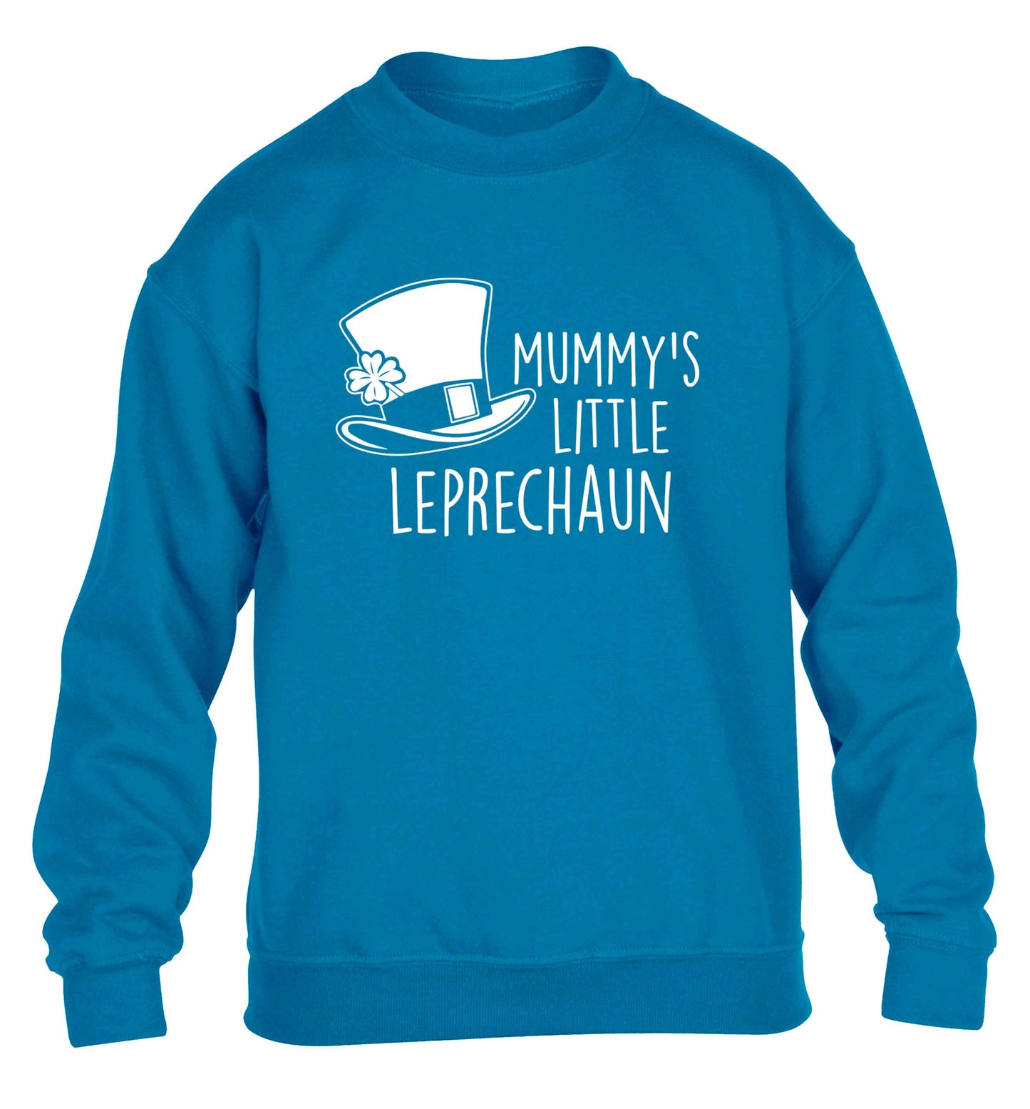 Mummy's little leprechaun children's blue sweater 12-13 Years