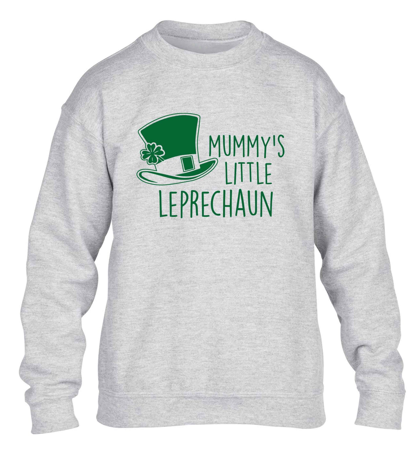 Mummy's little leprechaun children's grey sweater 12-13 Years