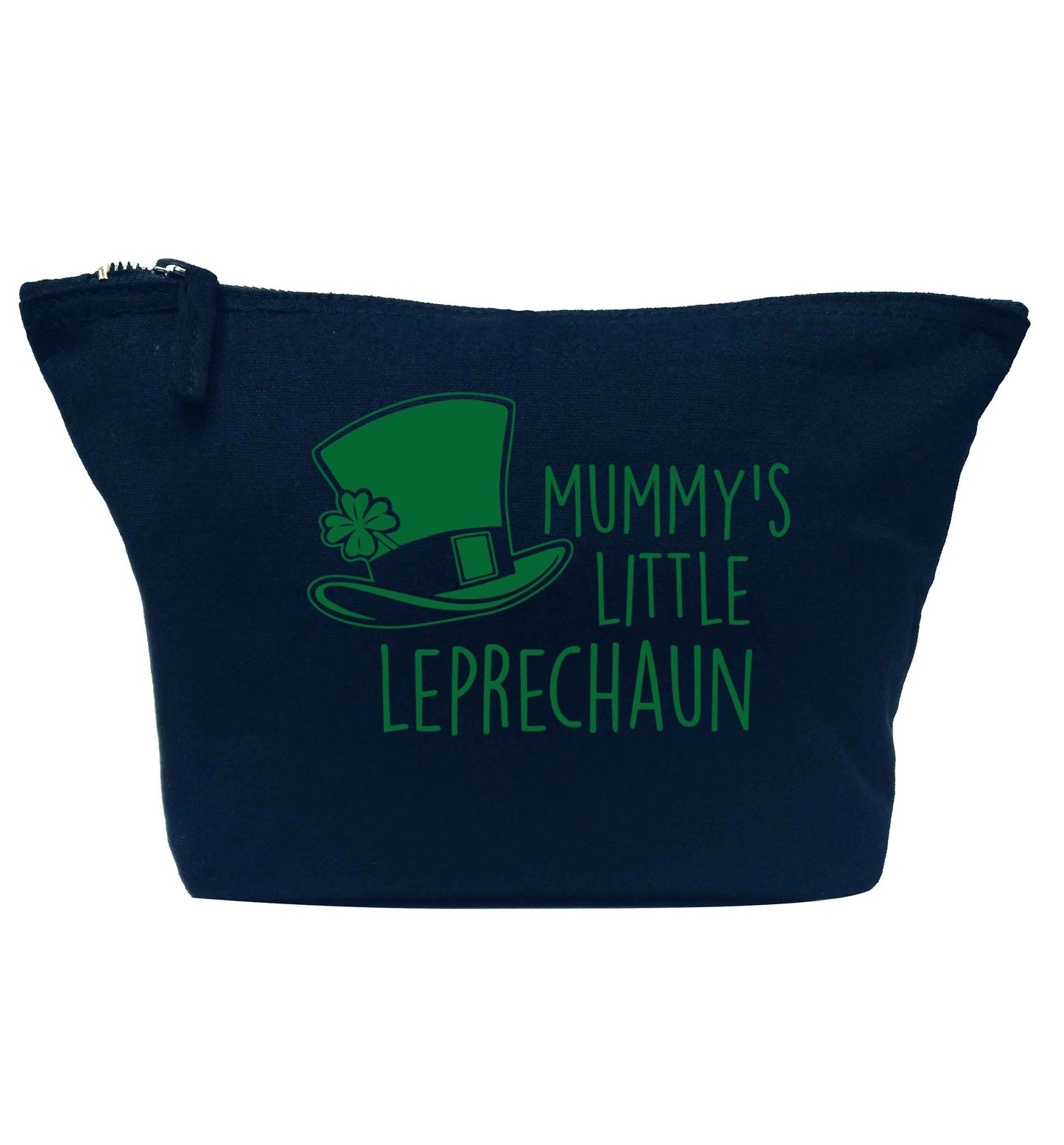 Mummy's little leprechaun navy makeup bag