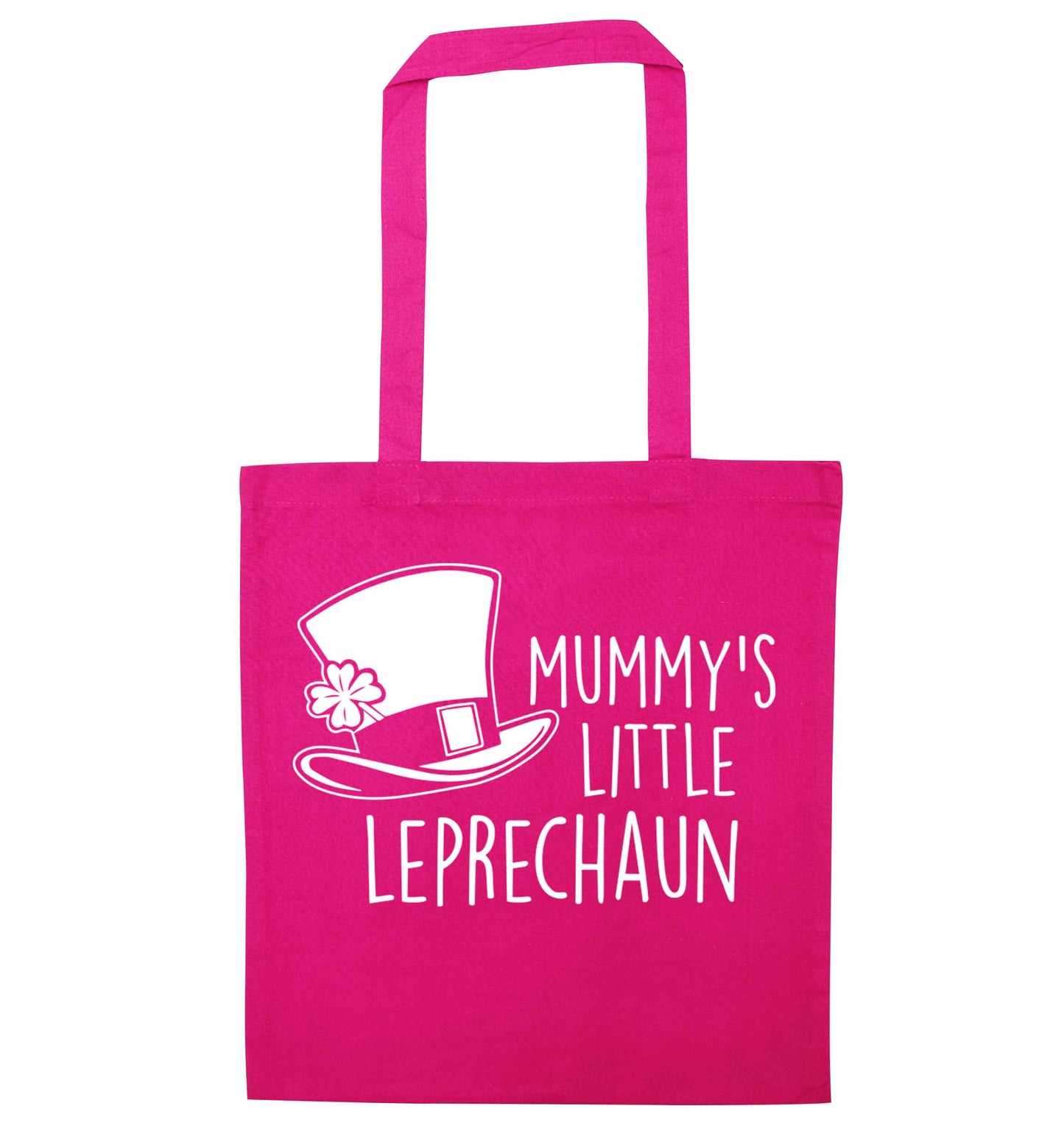 Mummy's little leprechaun pink tote bag