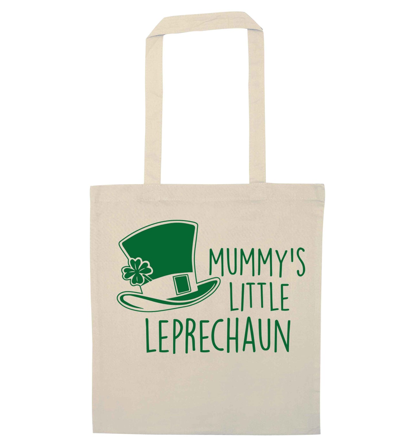Mummy's little leprechaun natural tote bag
