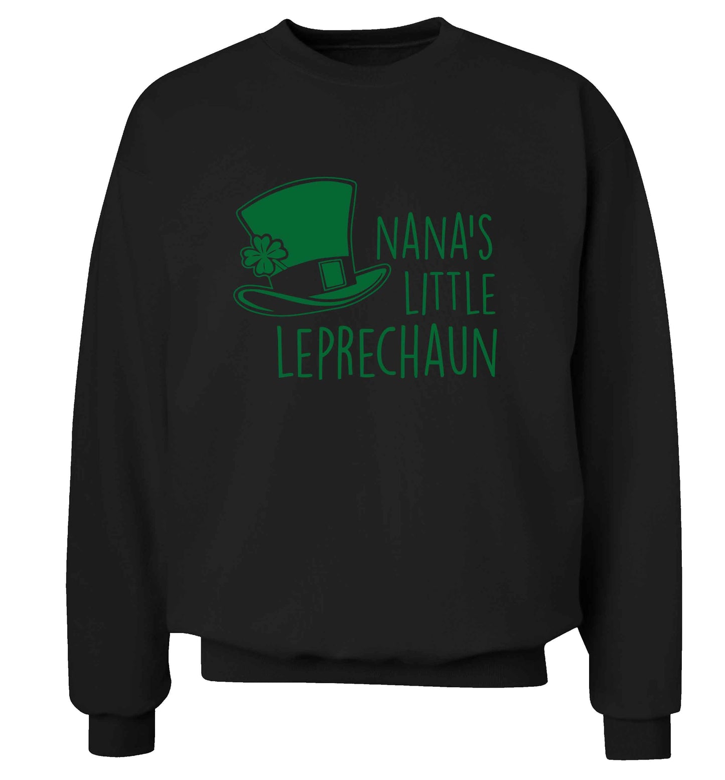 Nana's little leprechaun adult's unisex black sweater 2XL