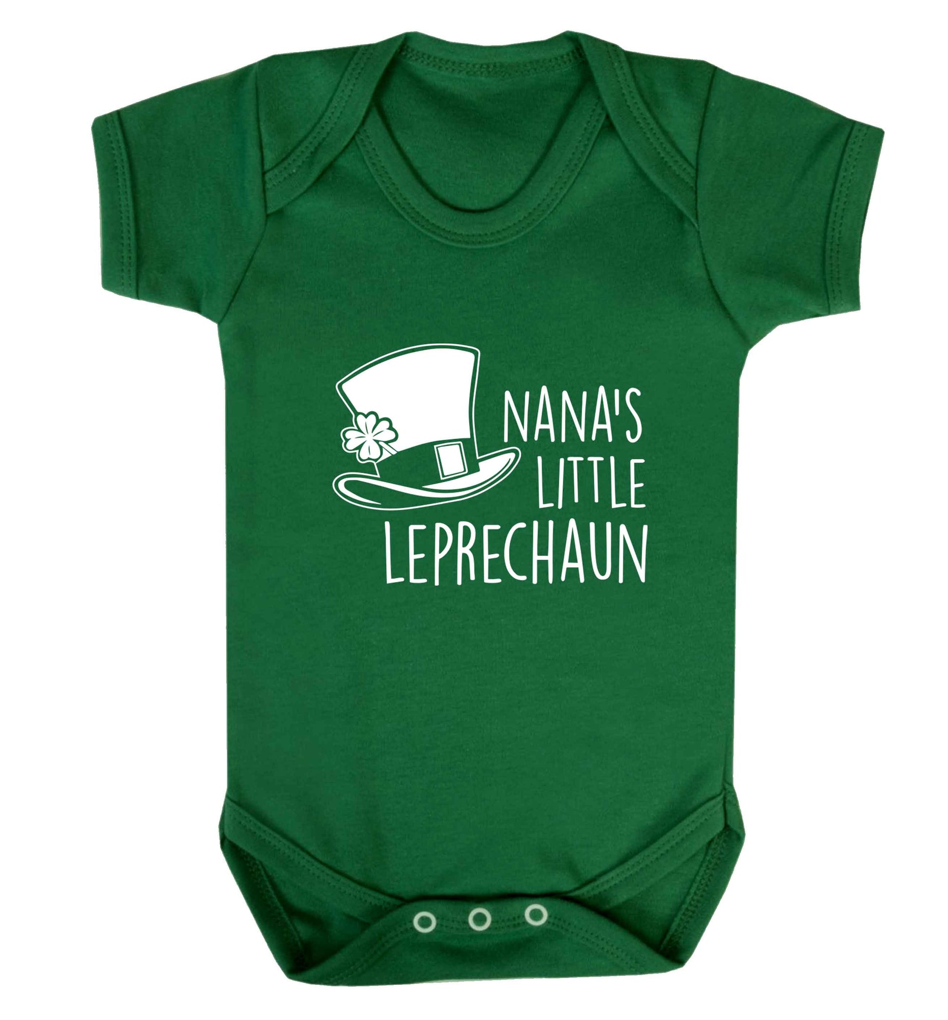 Nana's little leprechaun baby vest green 18-24 months