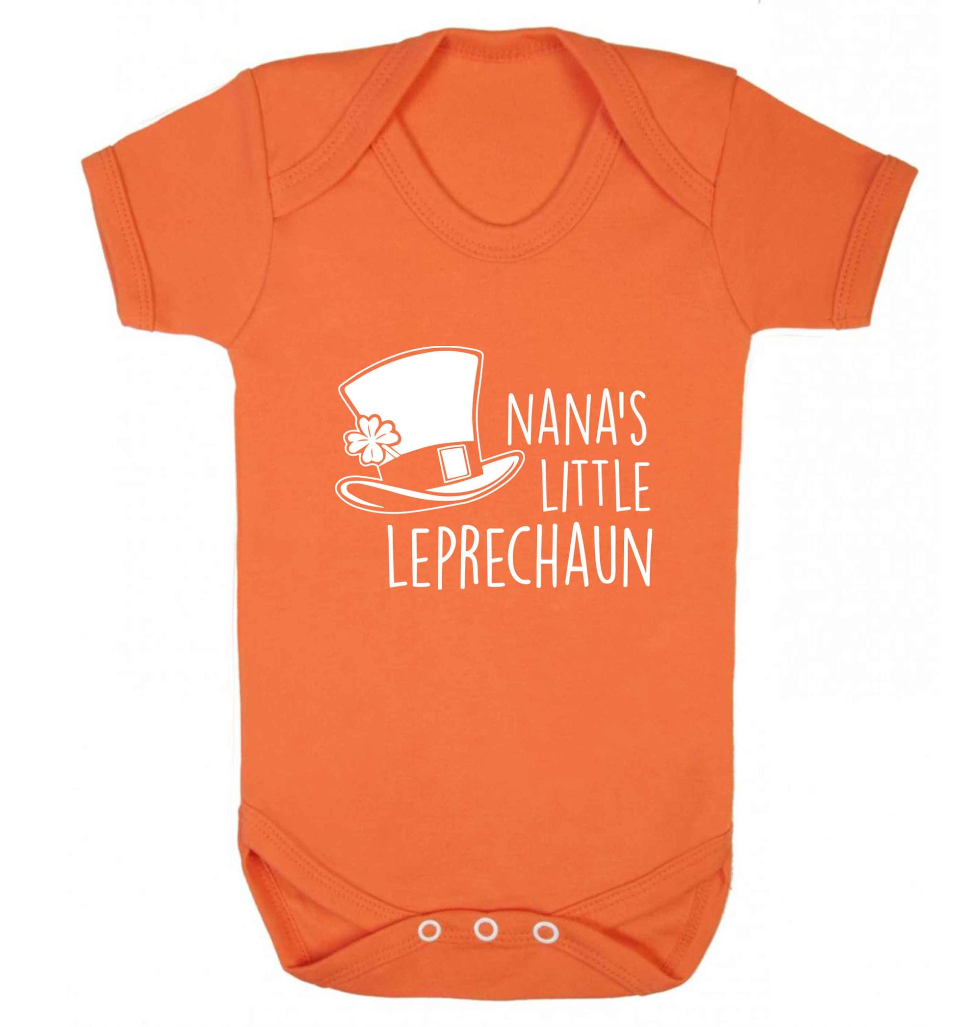 Nana's little leprechaun baby vest orange 18-24 months