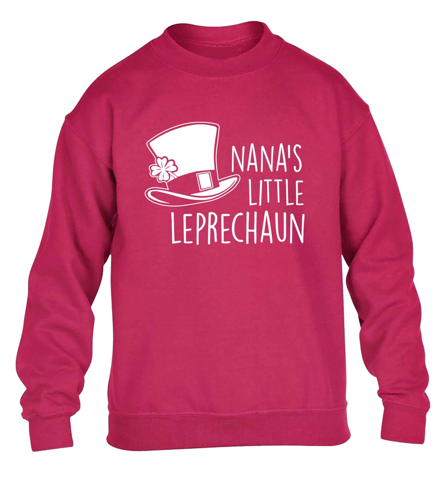 Nana's little leprechaun children's pink sweater 12-13 Years