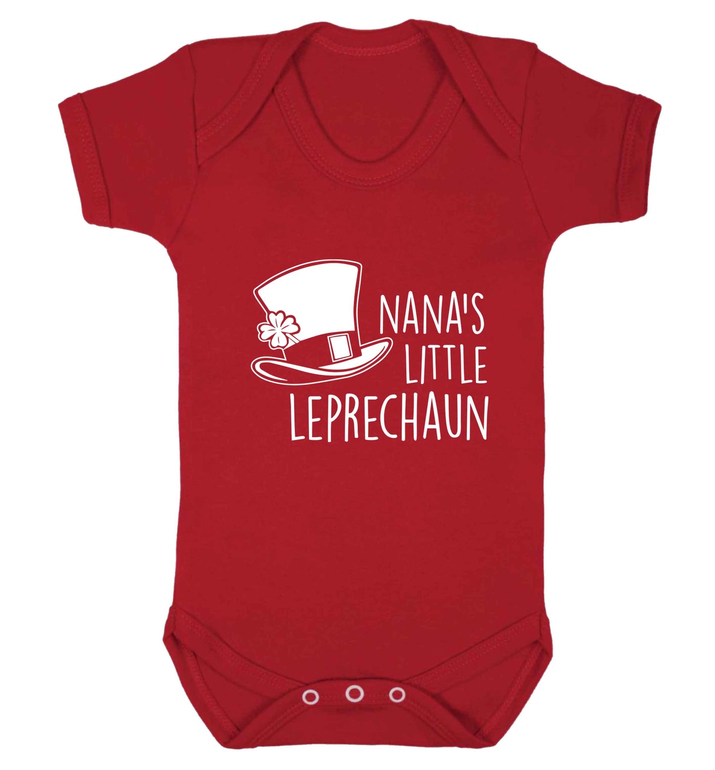 Nana's little leprechaun baby vest red 18-24 months