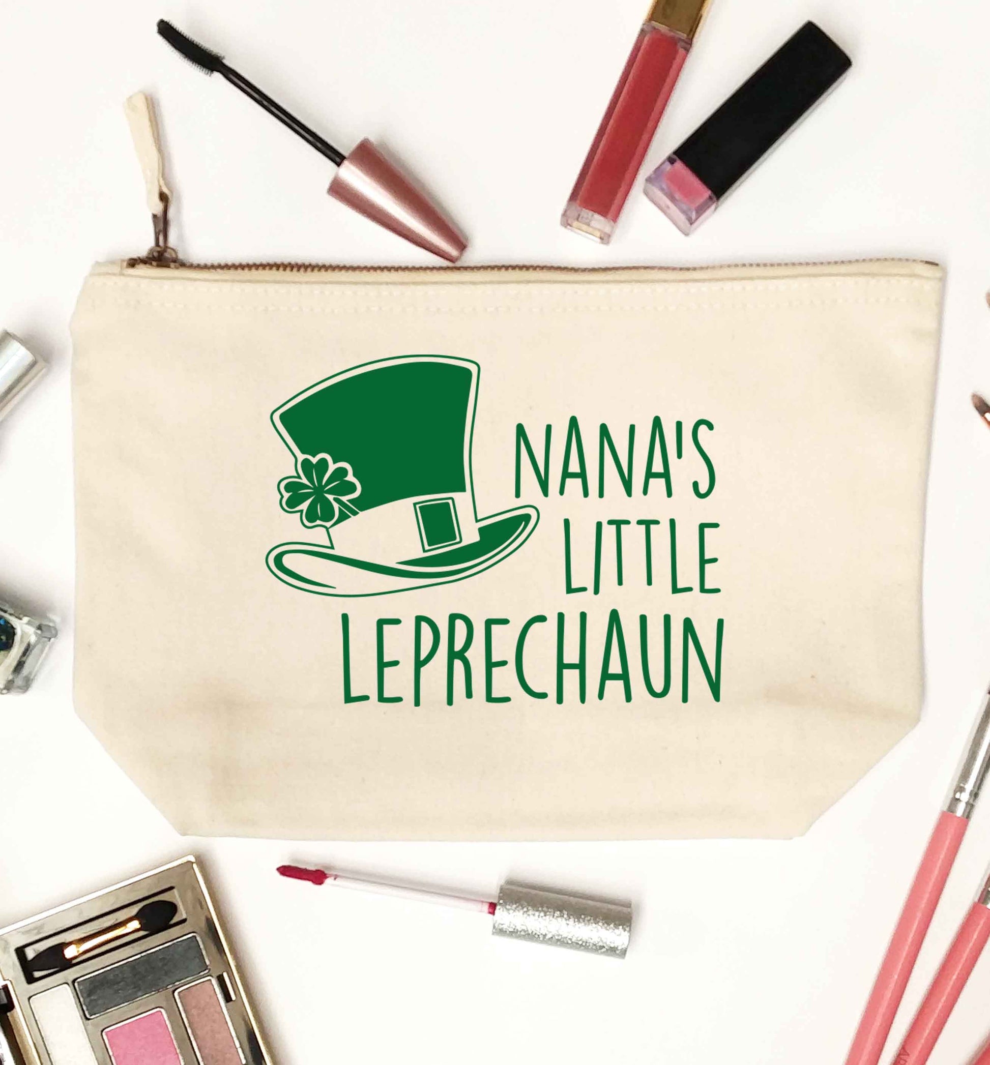 Nana's little leprechaun natural makeup bag