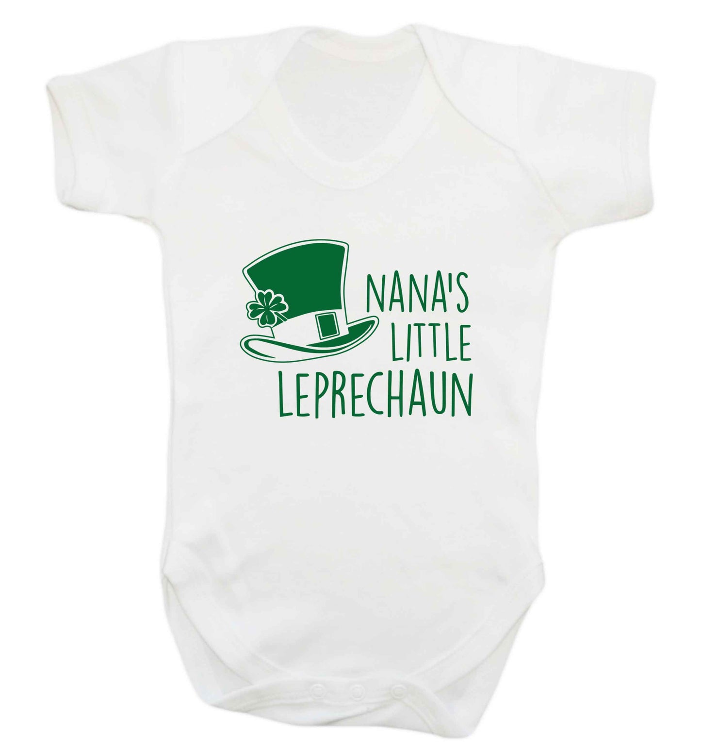 Nana's little leprechaun baby vest white 18-24 months