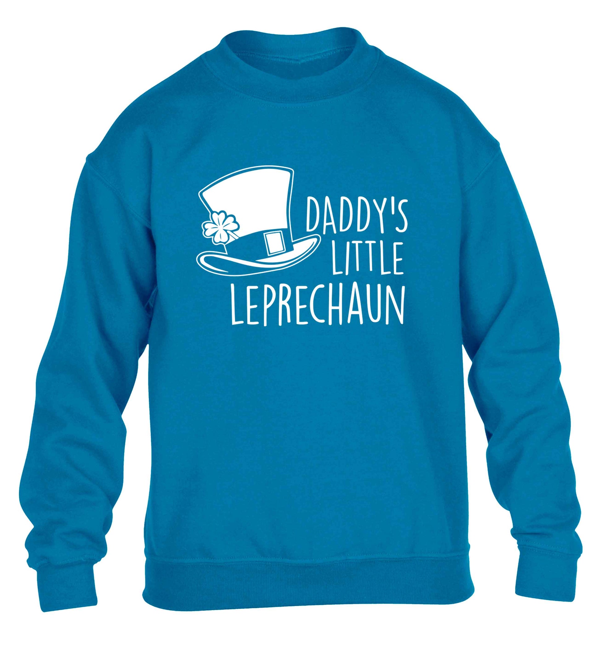 Daddy's little leprechaun children's blue sweater 12-13 Years
