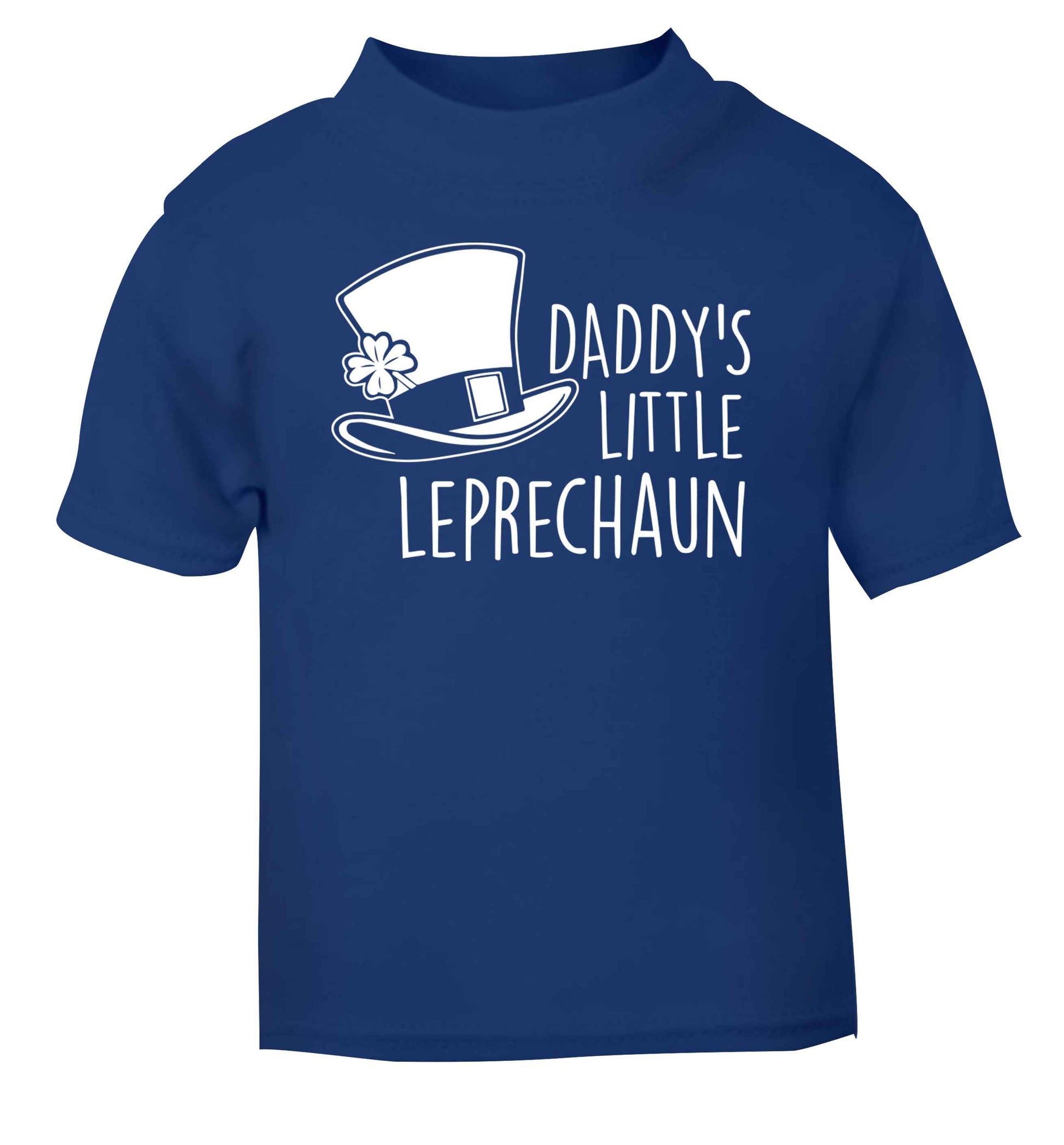 Daddy's little leprechaun blue baby toddler Tshirt 2 Years