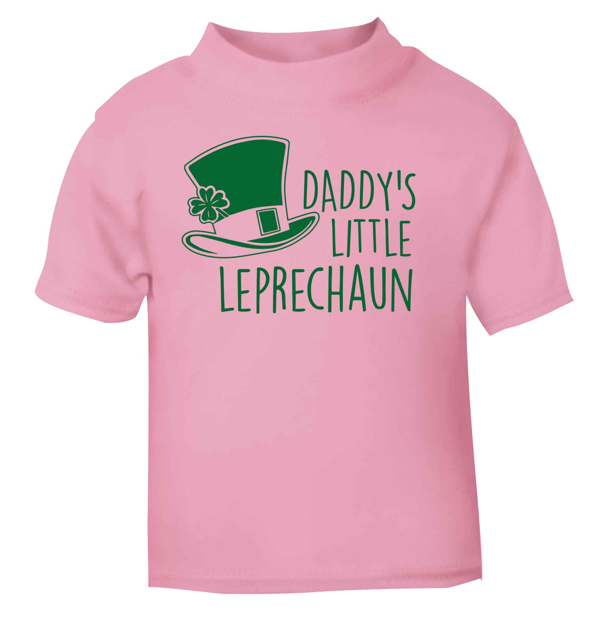 Daddy's little leprechaun light pink baby toddler Tshirt 2 Years