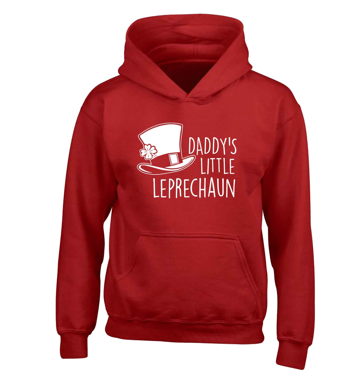 Daddy's little leprechaun children's red hoodie 12-13 Years