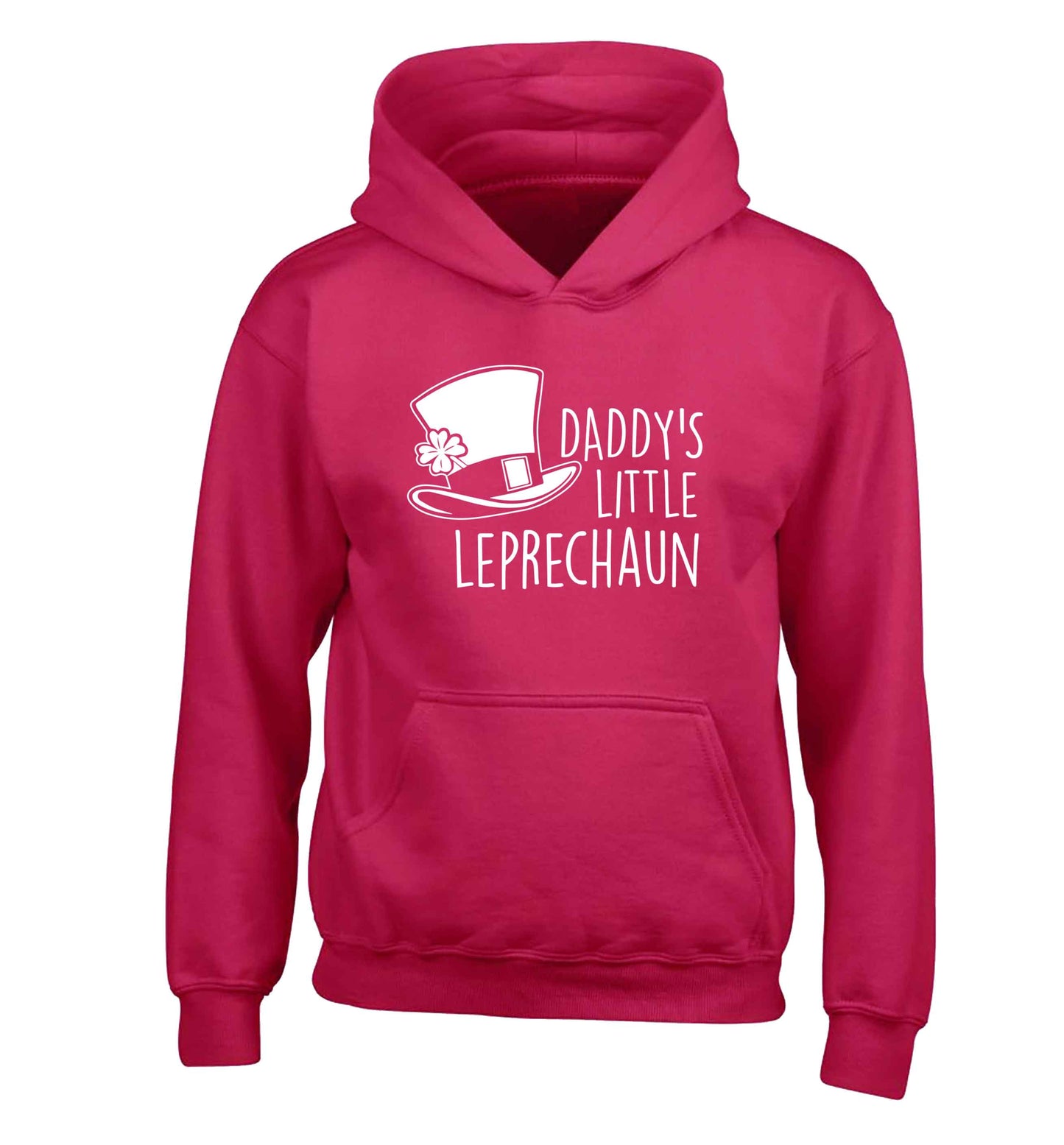 Daddy's little leprechaun children's pink hoodie 12-13 Years