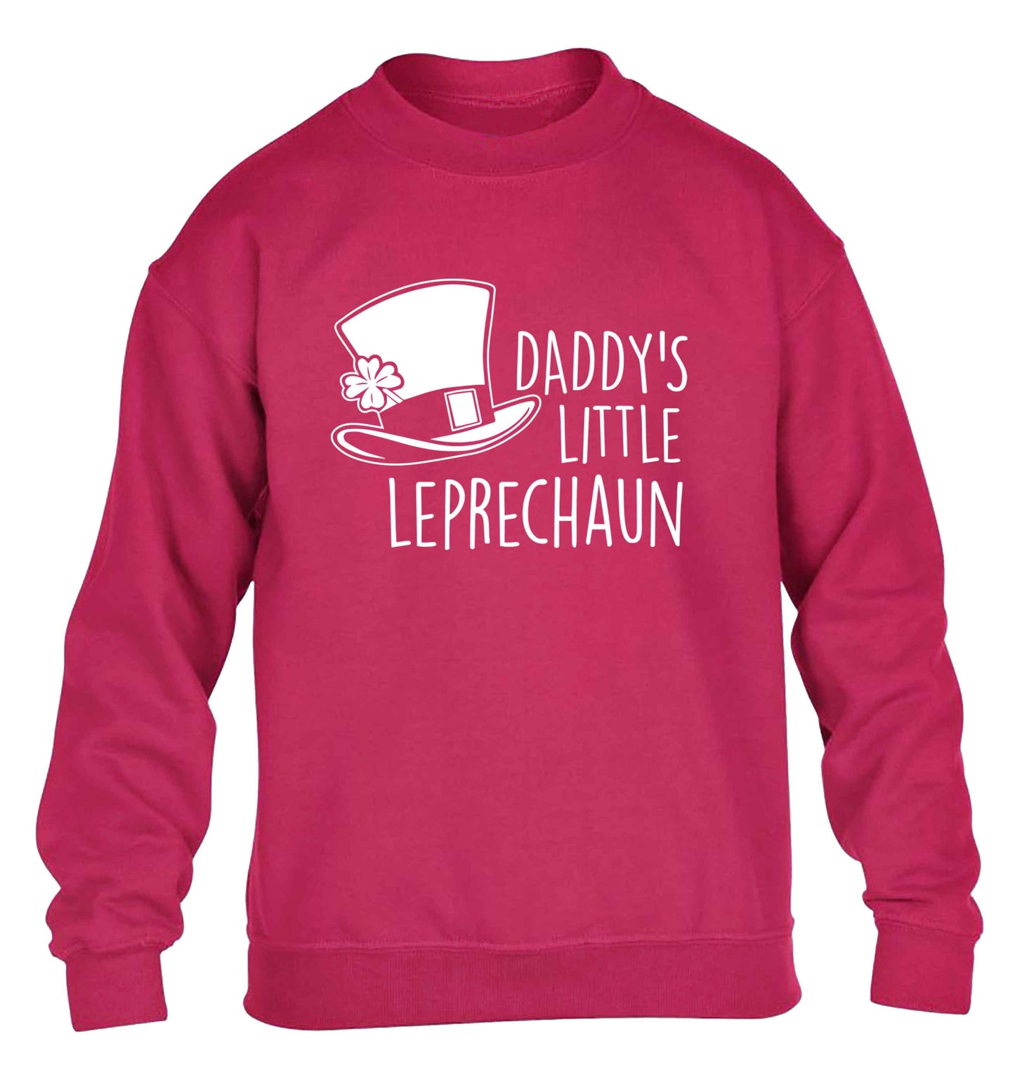 Daddy's little leprechaun children's pink sweater 12-13 Years