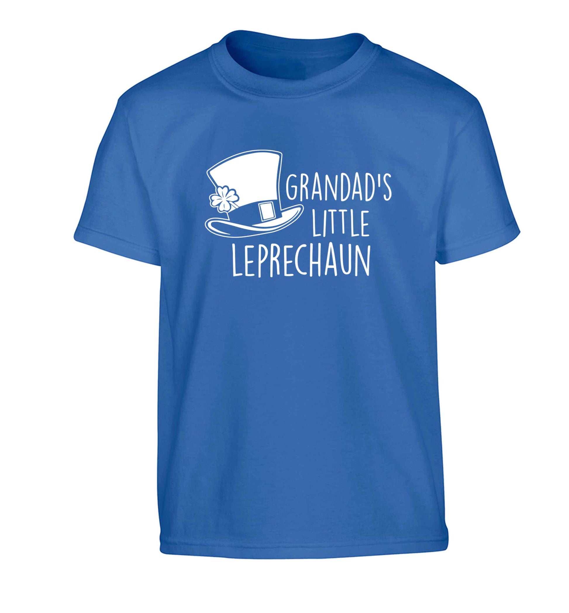 Grandad's little leprechaun Children's blue Tshirt 12-13 Years