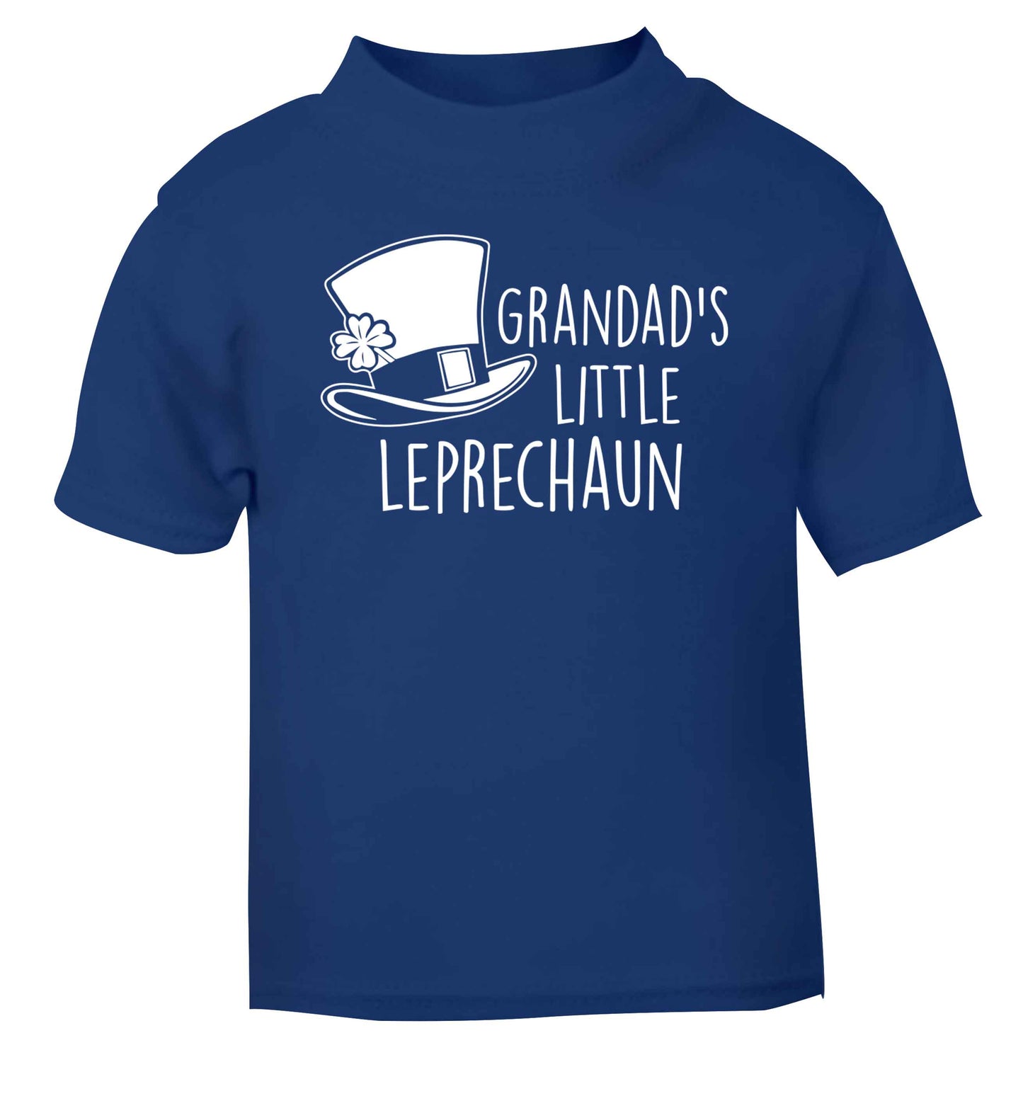 Grandad's little leprechaun blue baby toddler Tshirt 2 Years
