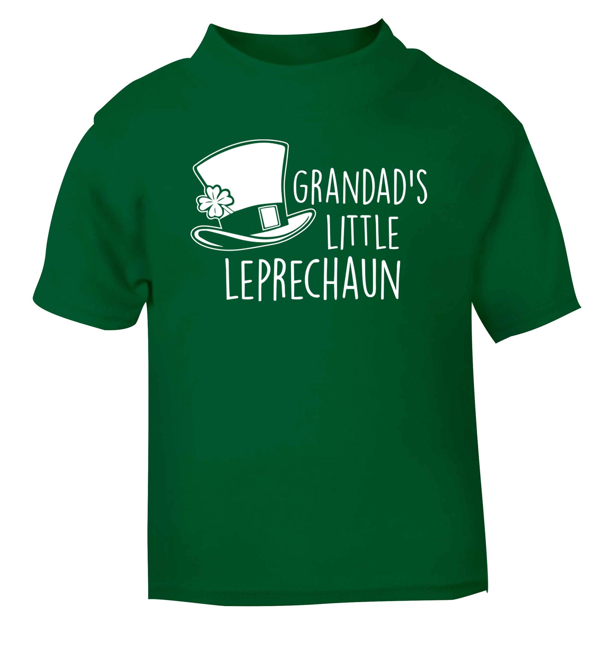 Grandad's little leprechaun green baby toddler Tshirt 2 Years